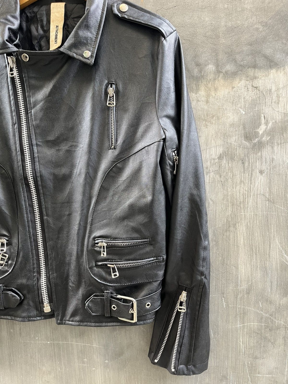 Kazuyuki Kumagai Attachment Attachment Leather biker Jacket Size US L / EU 52-54 / 3 - 6 Thumbnail