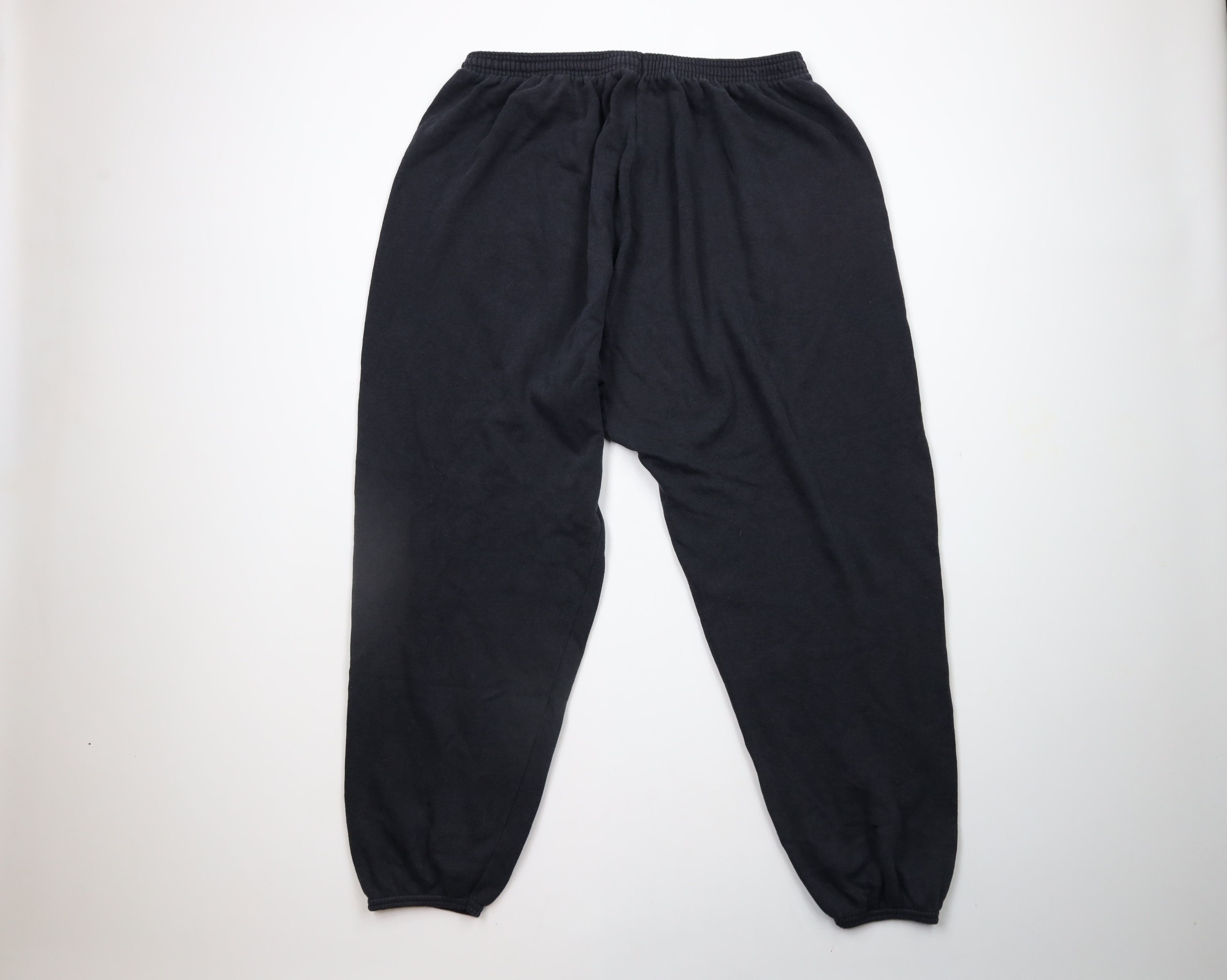 Vintage Vintage 90s Streetwear Blank Sweatpants Joggers Black USA Size 32" / US 10 / IT 46 - 10 Thumbnail