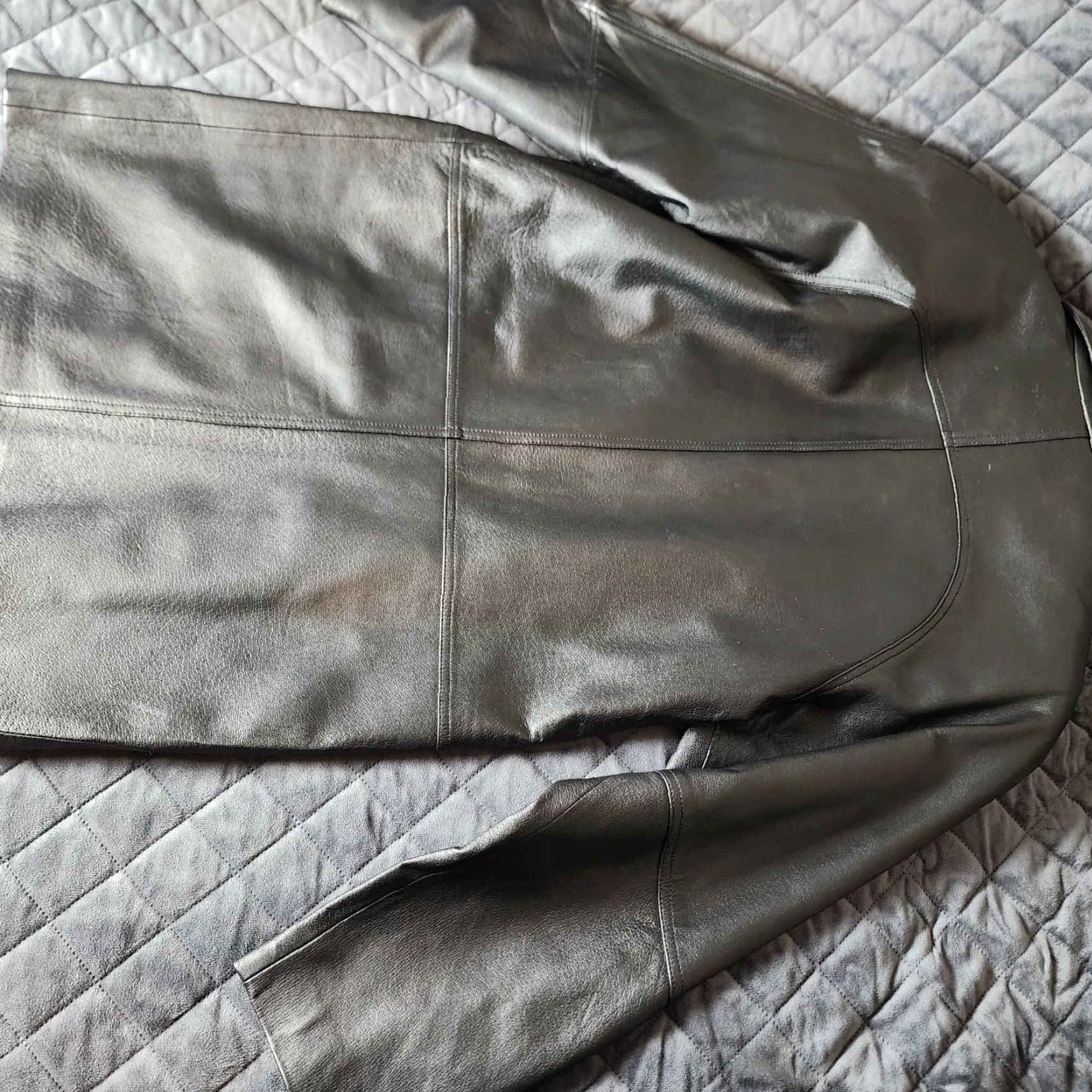 Vintage Tribeca Studio Womens Jacket Zip Front Leather Black Lined Pockets Size Medium Mid-Length Regular Button Pockets Leather Jacket Style Zip Front Metal? Size M / US 6-8 / IT 42-44 - 7 Thumbnail