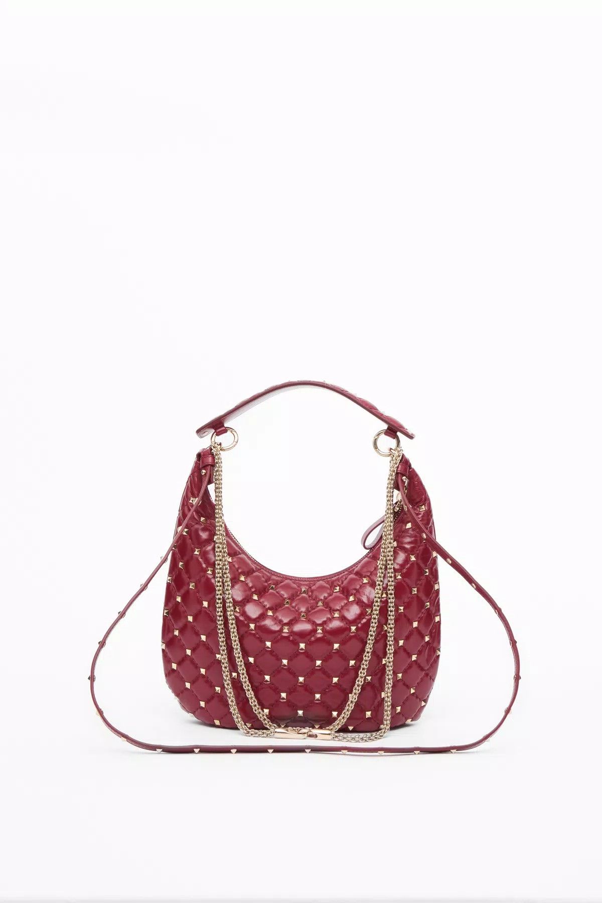 oc11z0725 Size:OS/Hobo Bag In Calfskin Leather in Red