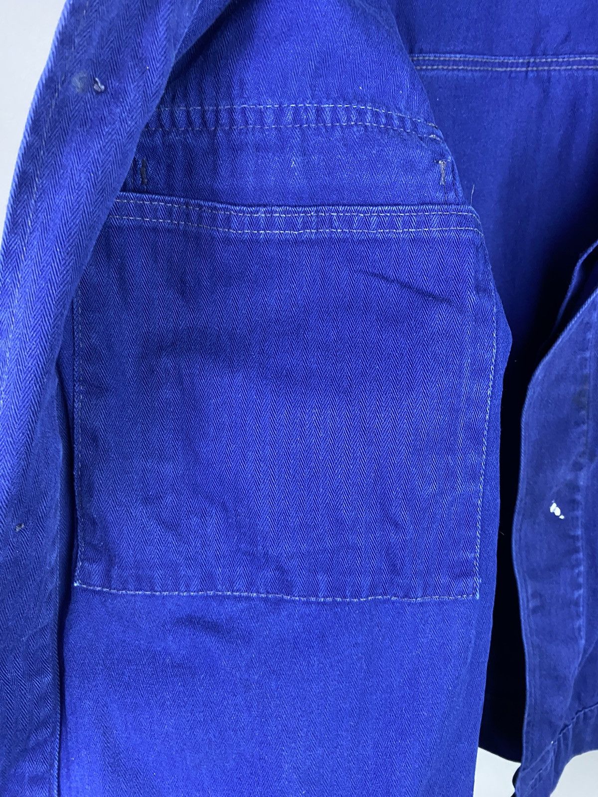 Le Laboureur × Vintage Vintage Workwear Blue Chore Jacket with Paint Marks Size US XL / EU 56 / 4 - 12 Thumbnail