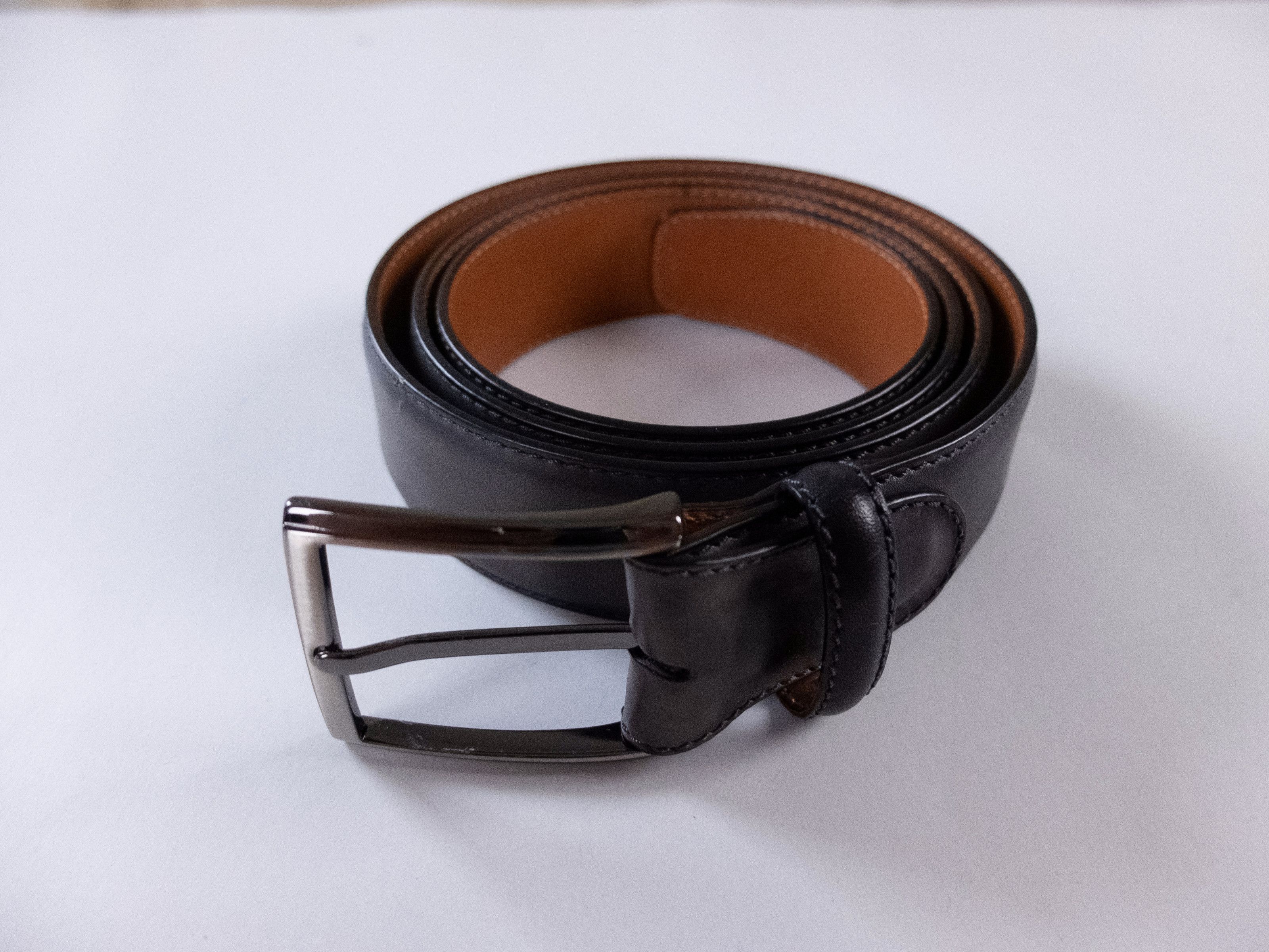 Magnanni MANGANNI gray leather belt Size 105 with defects authentic Size 40 - 1 Thumbnail