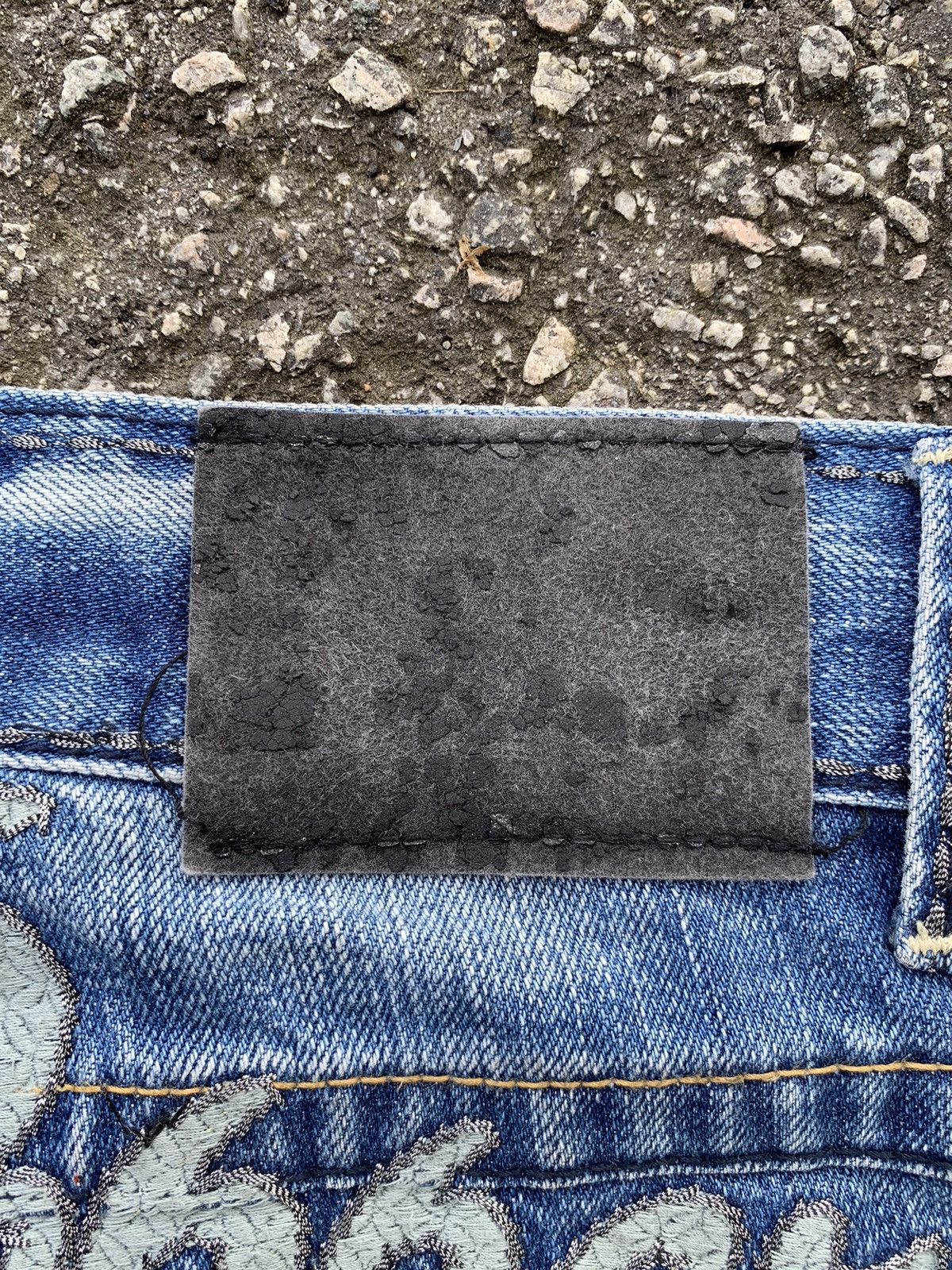 If Six Was Nine × Le Grande Bleu (L.G.B.) RED PEPPER JAPANES FADED & RUSTY PUNK STYLE DISTRESSED DENIM Size US 34 / EU 50 - 20 Thumbnail