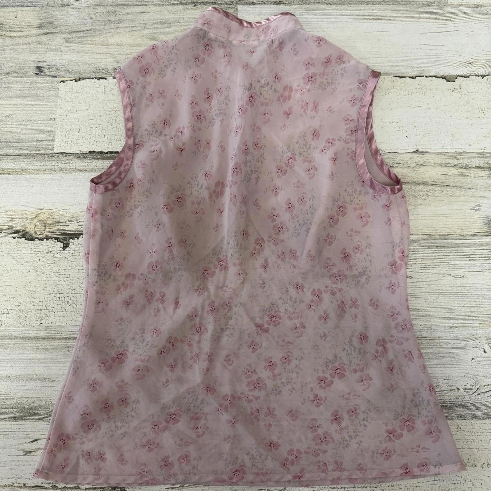 Designer Coquette Pink Floral Small Top Size S / US 4 / IT 40 - 5 Thumbnail