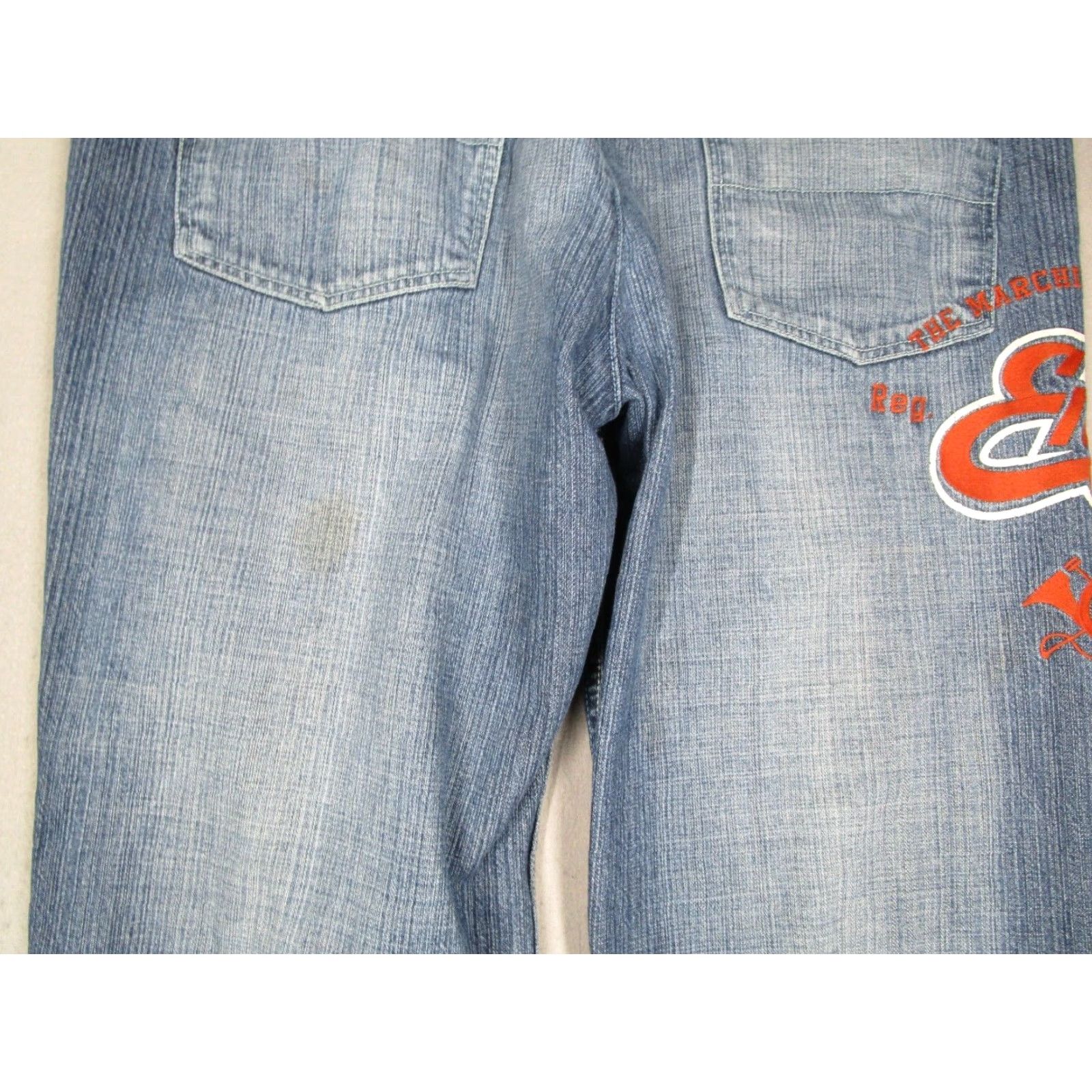 Enyce Enyce Men's Blue Straight Leg Baggy Jeans 40x33 Distressed Denim Streetwear Retro Size US 40 / EU 56 - 7 Thumbnail