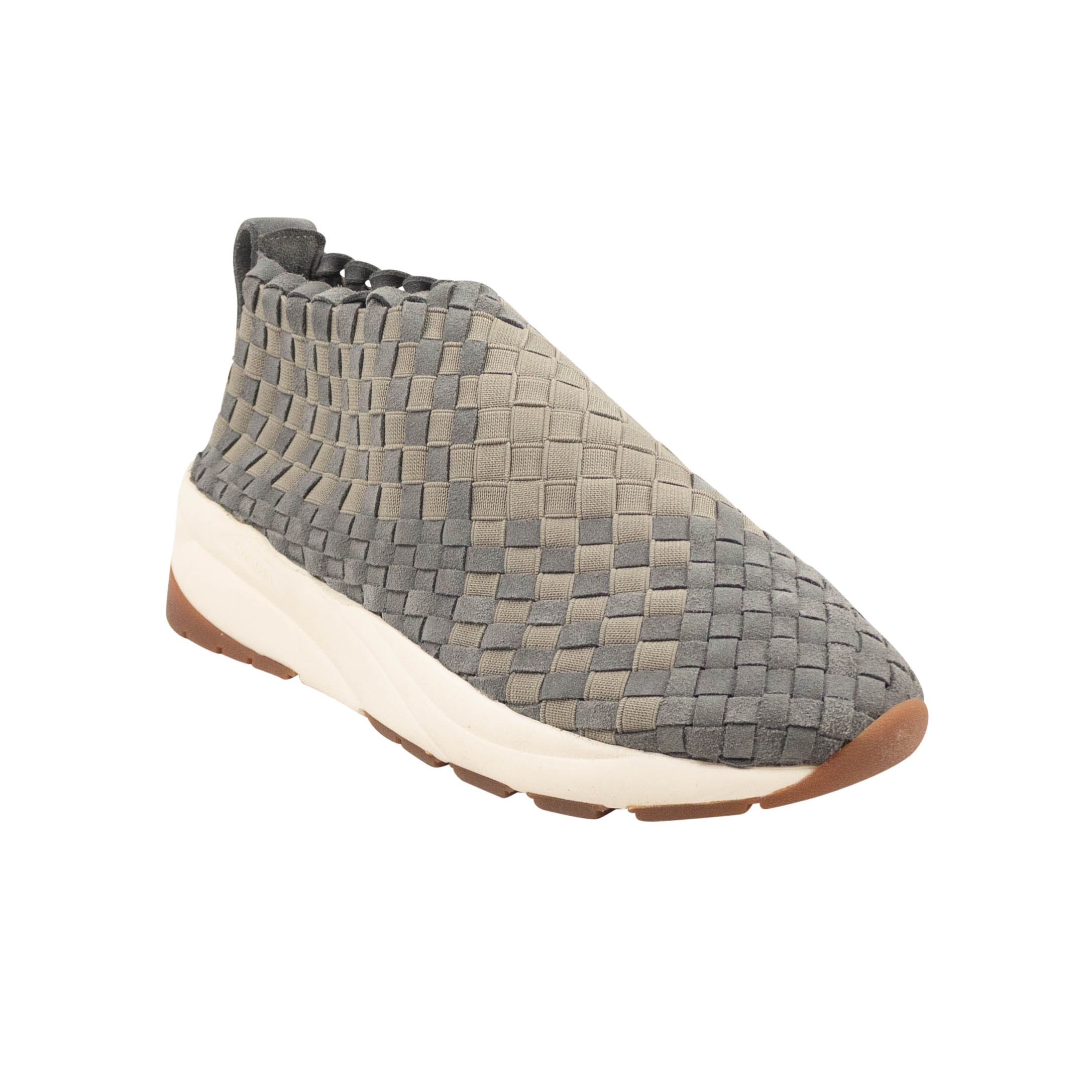 image of Casbia Grey Rev Woven Slip On Sneakers Size 12/45, Men's