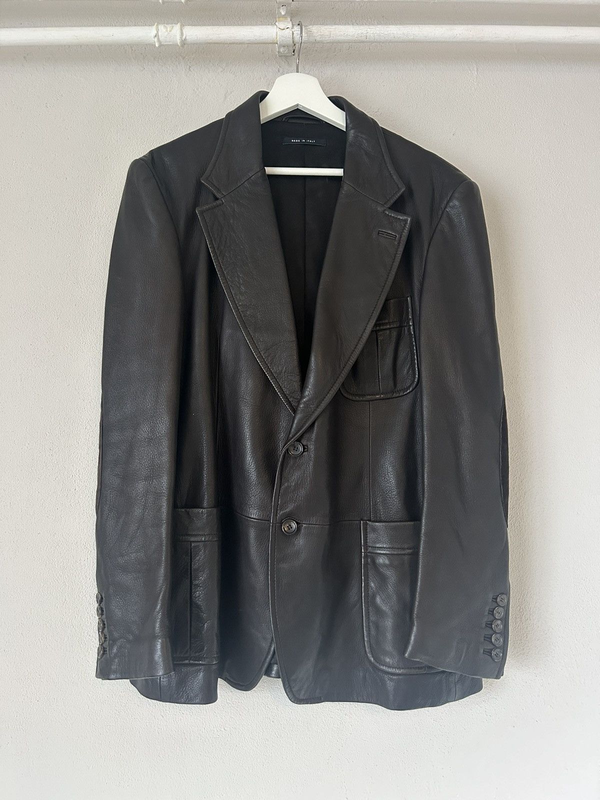 Gucci Gucci Leather Blazer - Tom Ford Era Size US M / EU 48-50 / 2 - 2 Thumbnail