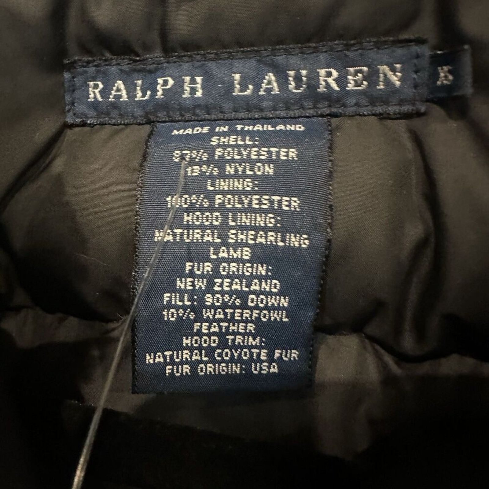 Ralph Lauren RALPH LAUREN | XS | GOOSE DOWN BOMBER Real FUR TRIM HOOD Size XS / US 0-2 / IT 36-38 - 4 Thumbnail