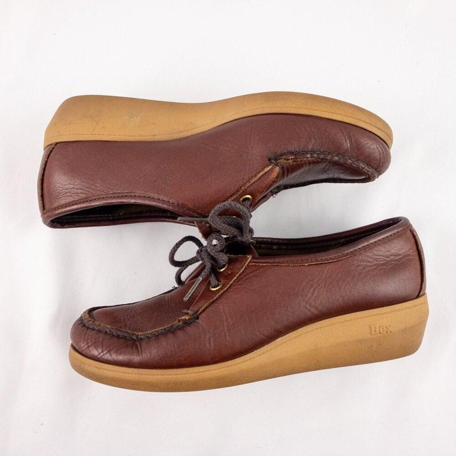 DUKE + DEXTER Dexter Vintage Brown Handmade Leather Shoes Womens 7.5 Size US 7.5 / IT 37.5 - 4 Thumbnail