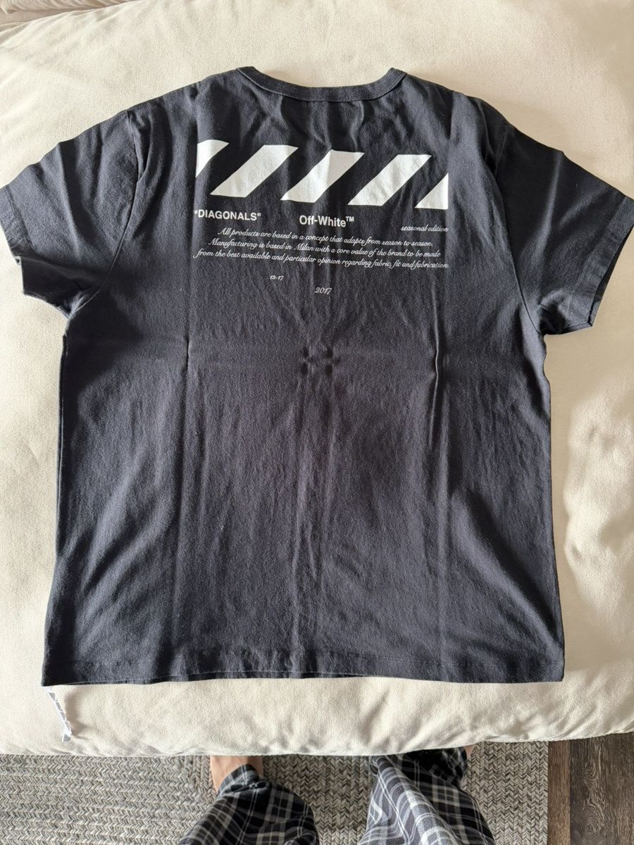 Off-White Off-White “01” Diagonals Tee Black L (Virgil Era) Size US L / EU 52-54 / 3 - 3 Thumbnail