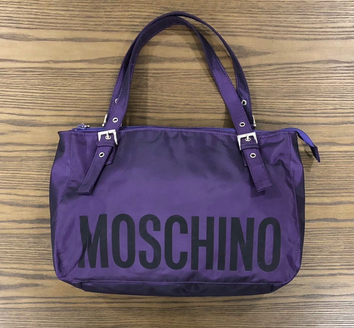 Moschino MOSCHINO Purple Nylon Tote Bag Size ONE SIZE - 1 Thumbnail