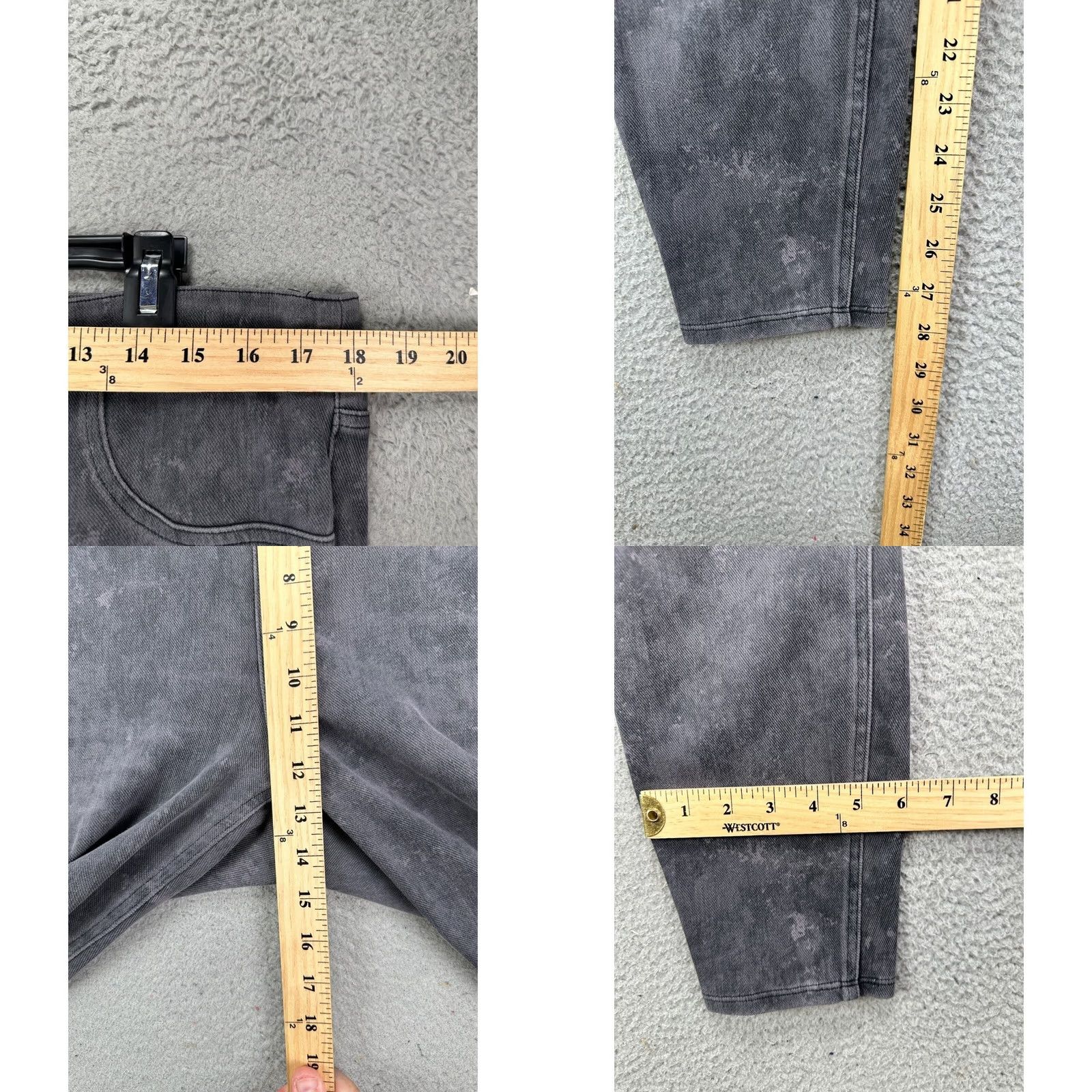 Spanx Spanx Jean-ish Leggings Grey Acid Wash High Rise 2X Plus Size Jegging Pockets Shaping Stretch Denim Size 40" / US 18 - 8 Thumbnail