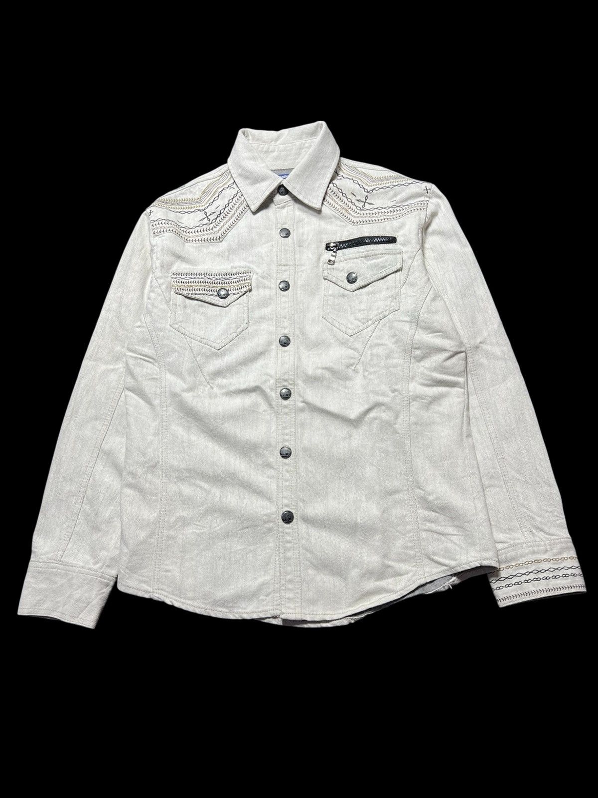 Japanese Brand Semantic Design Double Pocket Button Shirt Size US M / EU 48-50 / 2 - 1 Thumbnail