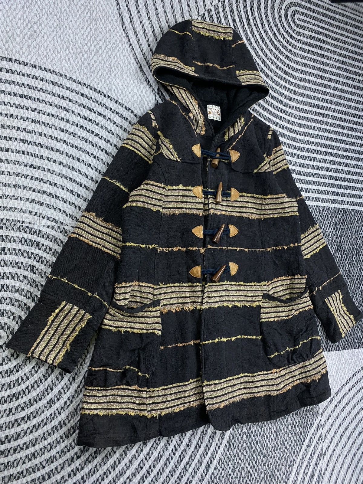 Native Vintage Titicaca Navajo Native Wool Duffle Hoodie Jacket Size US M / EU 48-50 / 2 - 3 Thumbnail