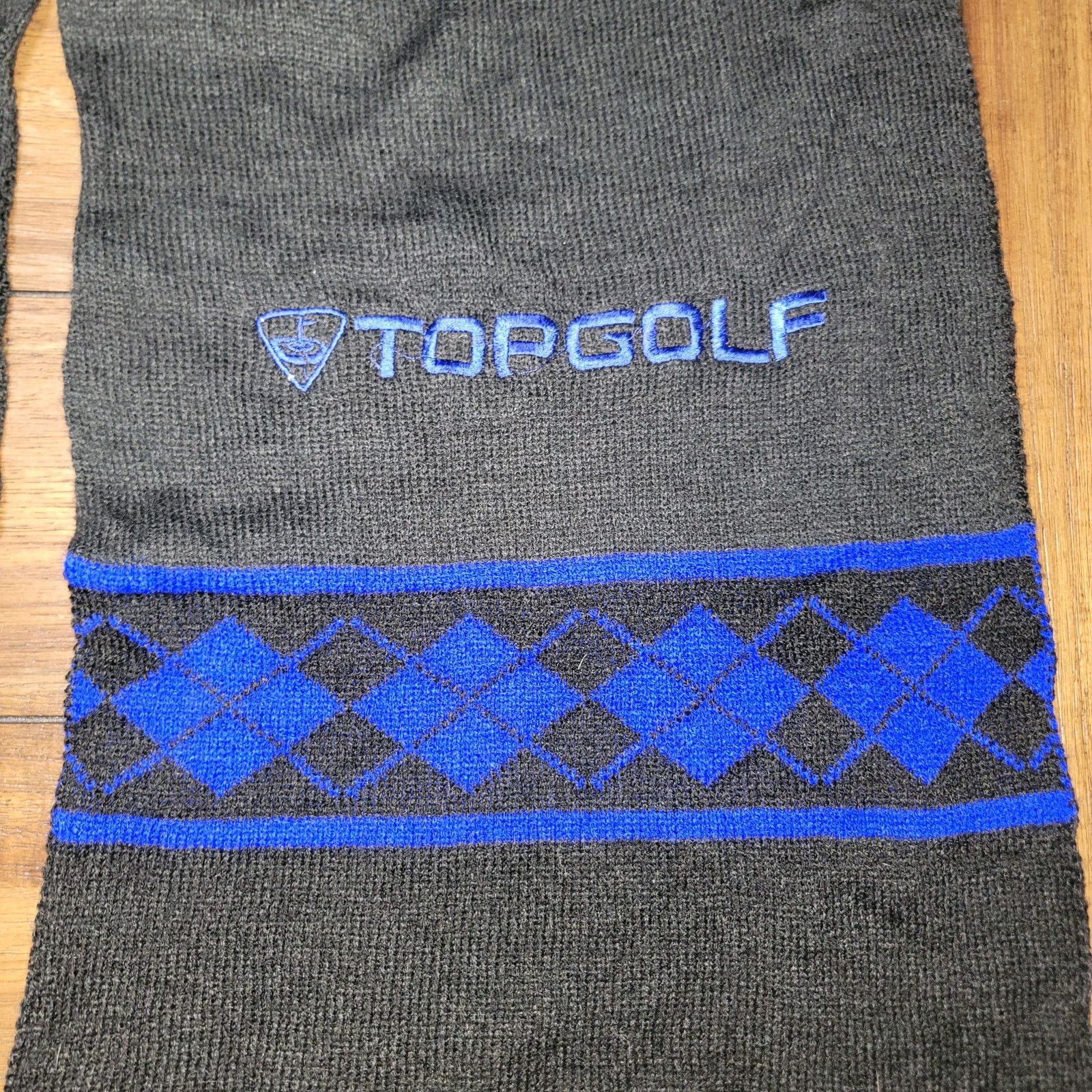 Other Top Golf Black & Cobalt Blue Knit Scarf 14" X 68" Size ONE SIZE - 2 Thumbnail