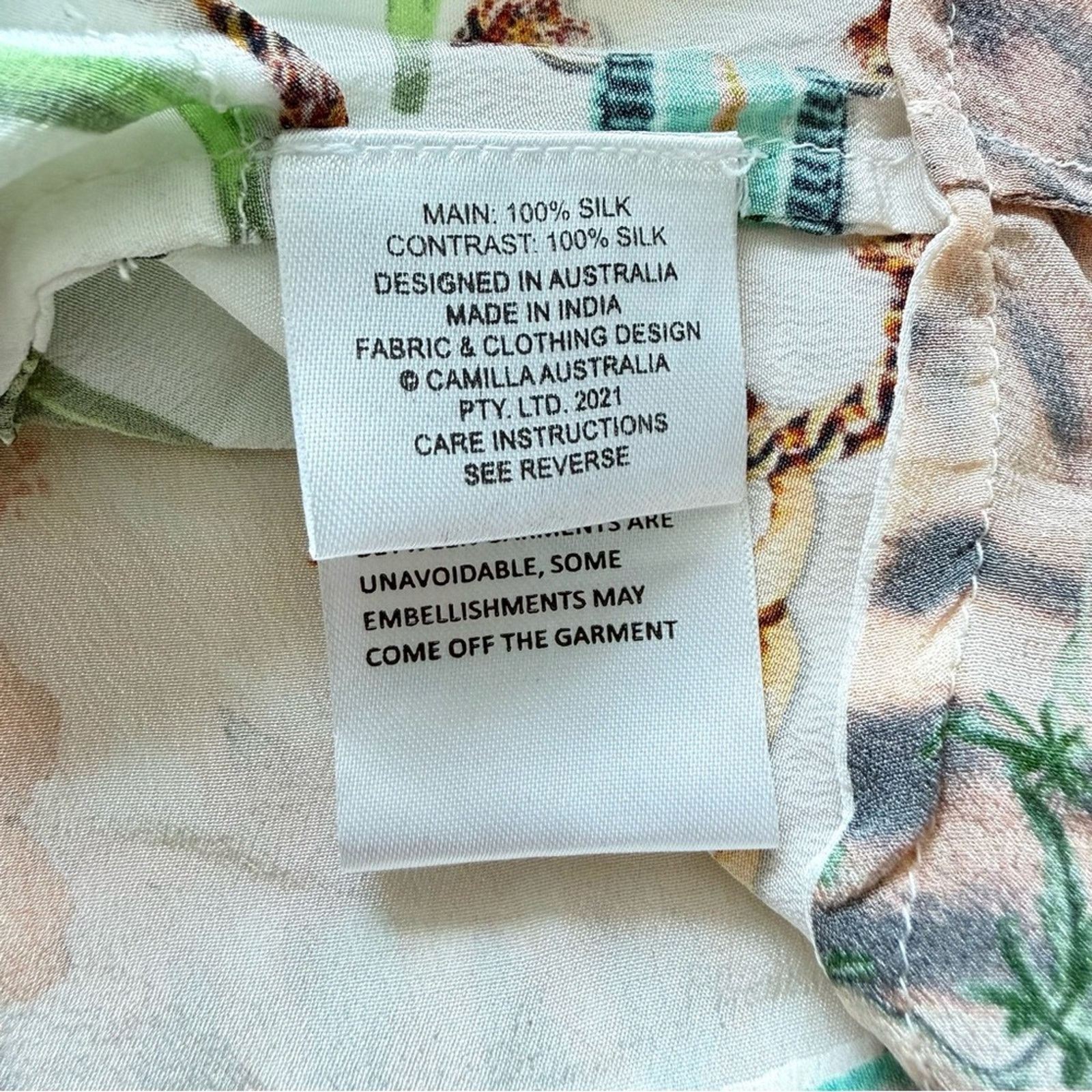 CAMILLA Camilla Silk Off-the-Shoulder Minidress size 12 US 795$ Size XL / US 12-14 / IT 48-50 - 7 Thumbnail