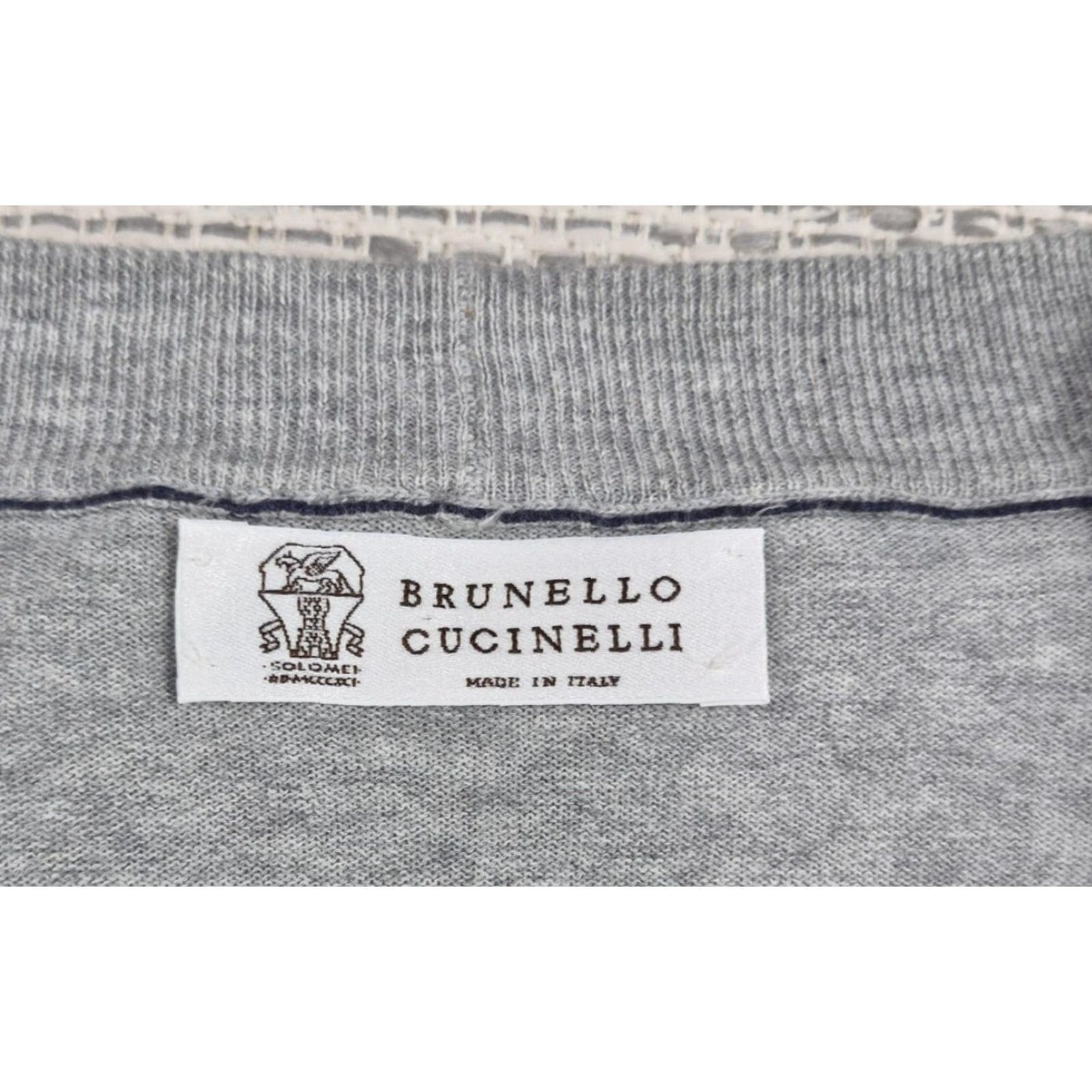 Brunello Cucinelli VINTAGE Brunello Cucinelli Sweater Cardigan Mens 2XL Gray Cotton V-Neck Knit Made Italy Shirt? Size US XXL / EU 58 / 5 - 4 Thumbnail