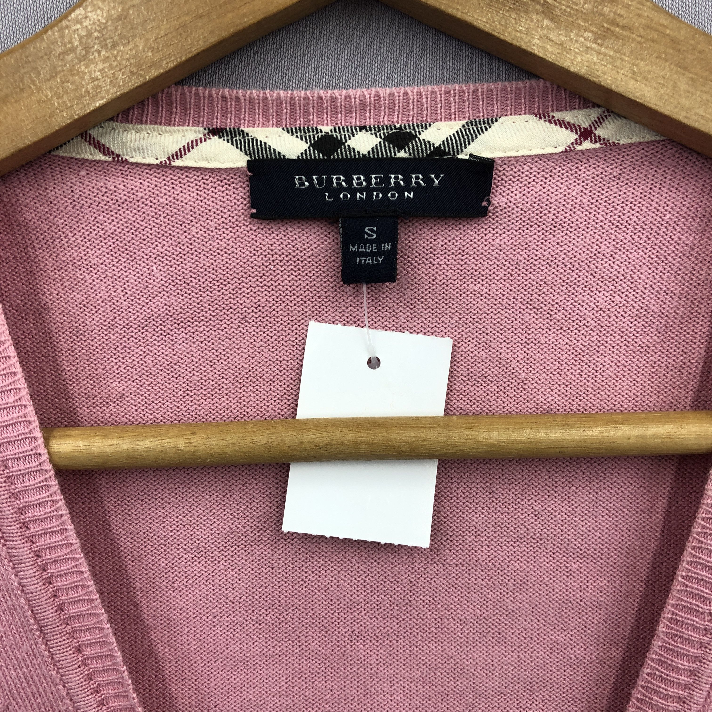 Burberry × Vintage Vintage Y2K Burberry Knit Cardigan Sweater Sweatshirt Size S / US 4 / IT 40 - 5 Thumbnail