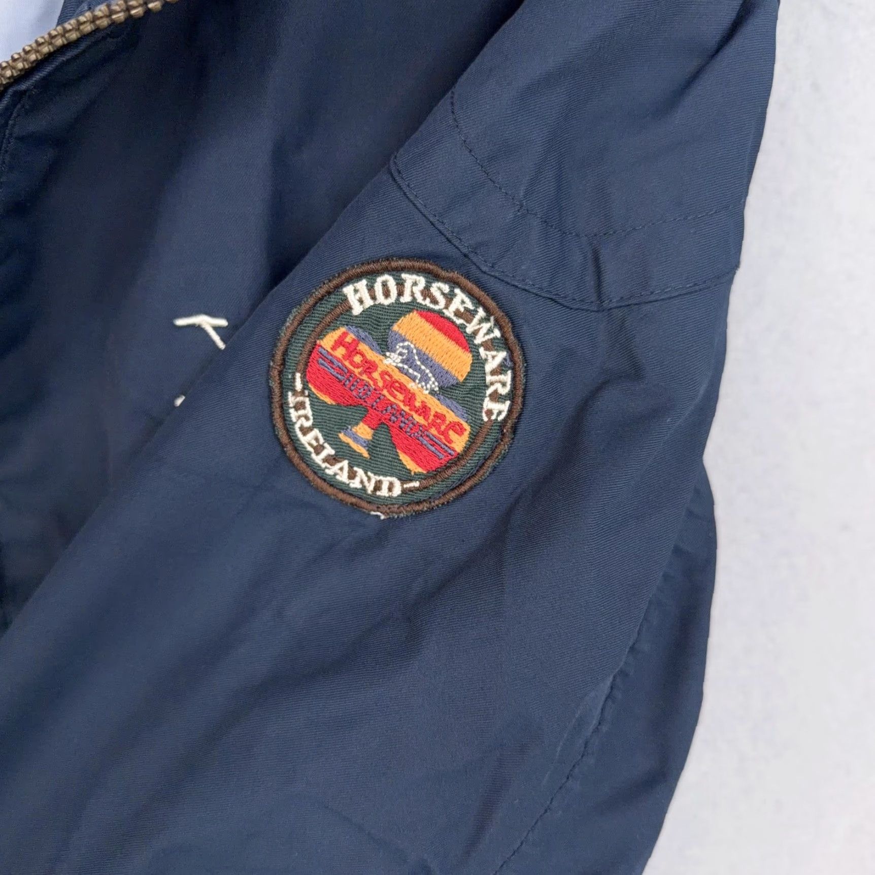 Vintage Horseware Ireland Jacket Womens Large Blue Windbreaker Equestrian Riding Casual Zip Pockets Size L / US 10 / IT 46 - 6 Thumbnail
