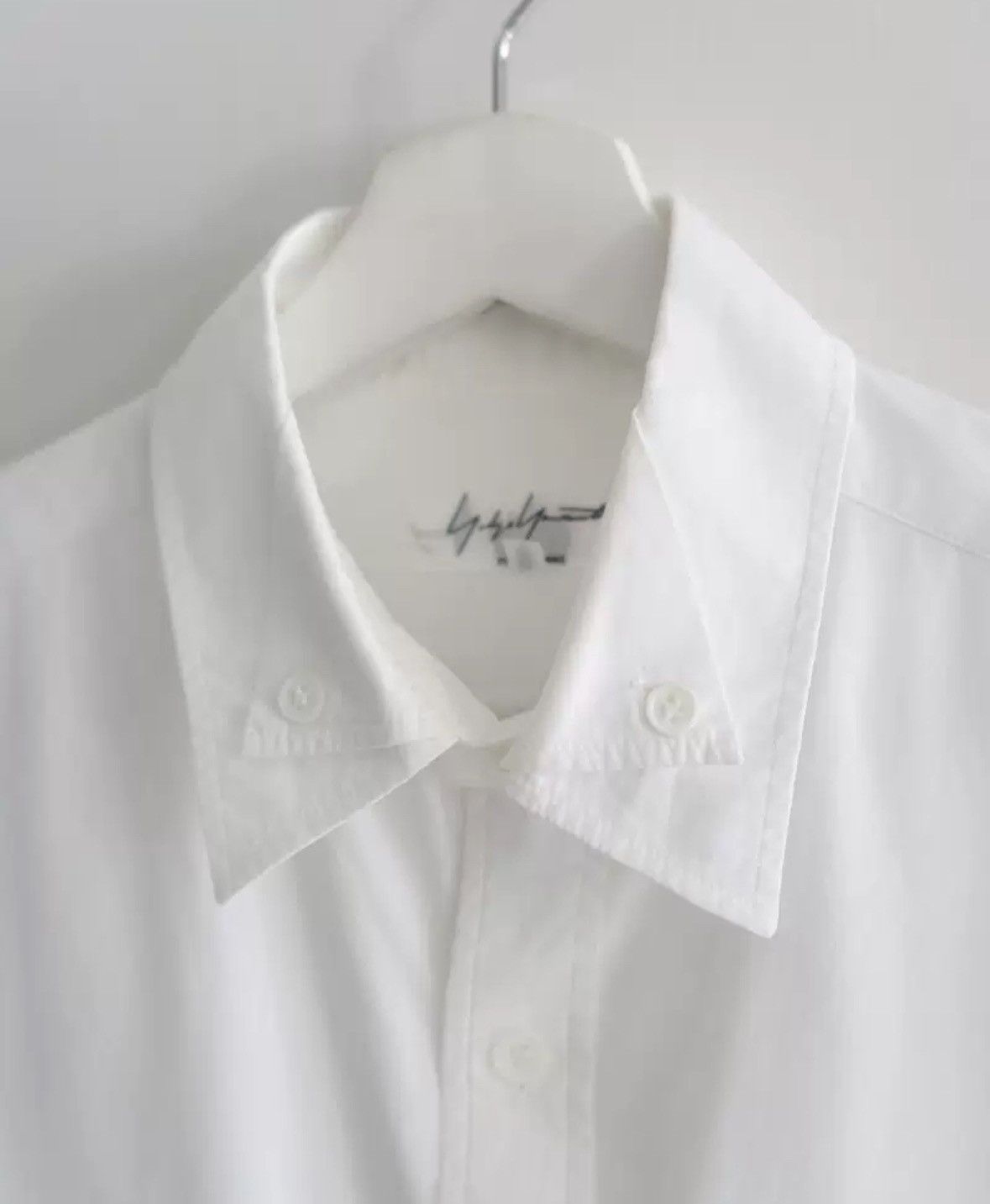 Yohji Yamamoto Yohji Yamamoto 14aw Neck White Shirt 2412-Nextarrow Size US L / EU 52-54 / 3 - 3 Thumbnail