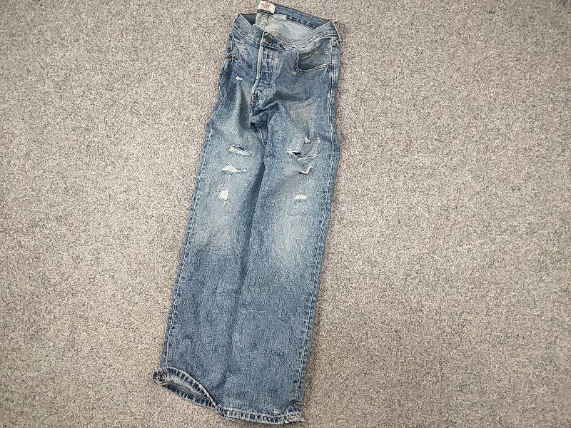 Levi's Vintage Levis 501 Straight Leg Distressed Faded Denim Jeans Size US 33 - 3 Thumbnail
