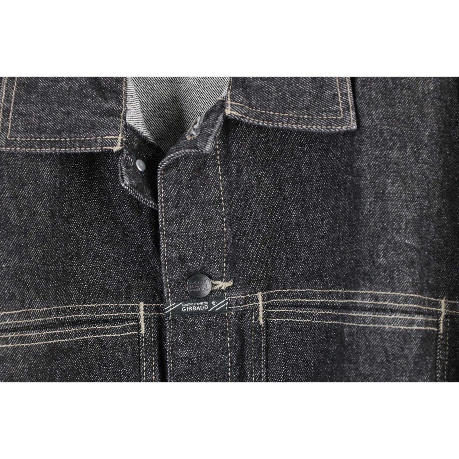 Marithe + Francois Girbaud × Vintage NOS Vintage 90s Marithe Francois Girbaud Denim Jacket Black Size US L / EU 52-54 / 3 - 4 Thumbnail