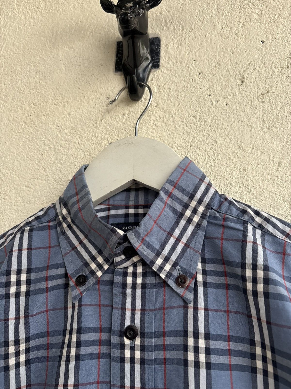 Burberry 90s Archive Novacheck blue Burberrys button up Size US M / EU 48-50 / 2 - 4 Thumbnail