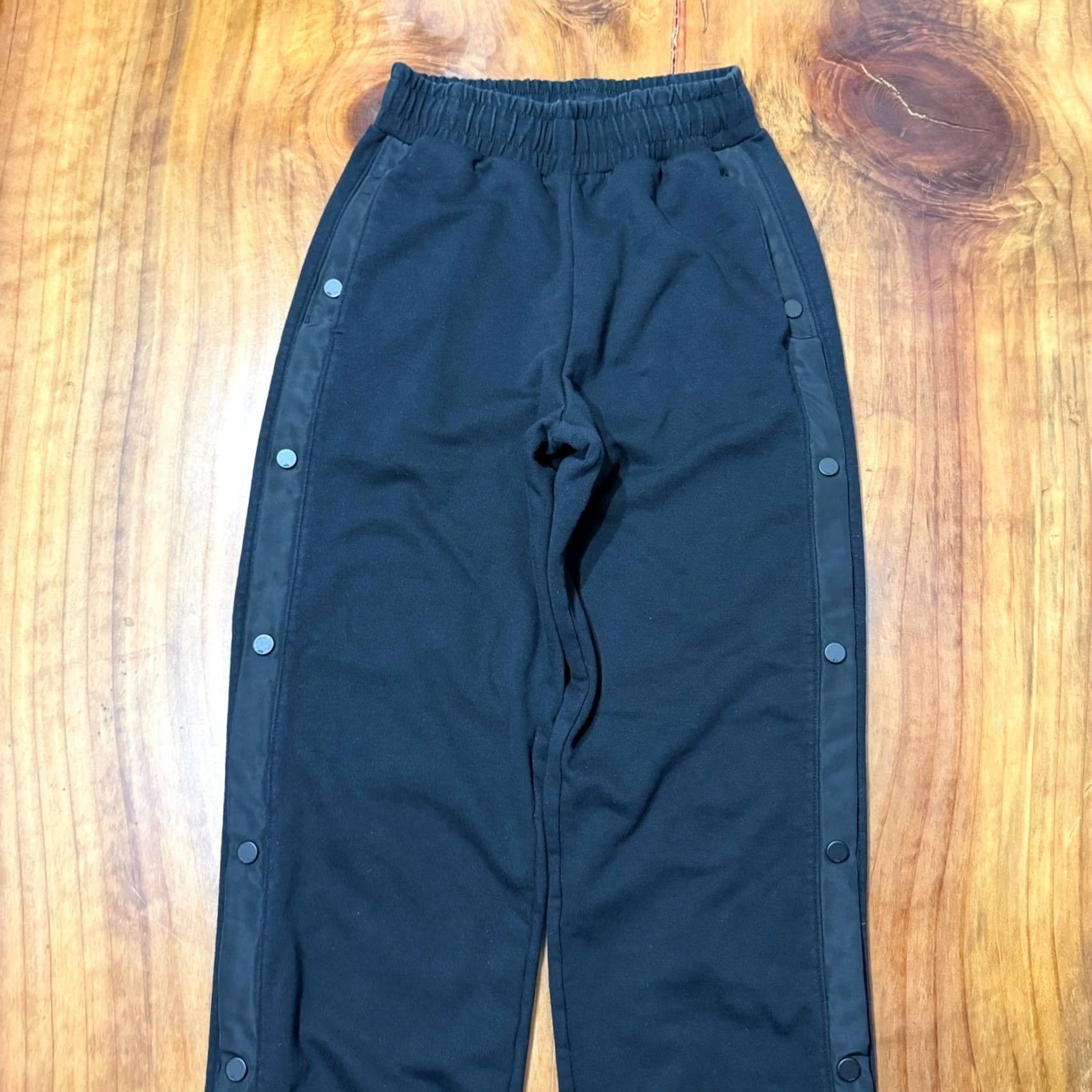 Alo Yoga ALO Yoga ALO Tearaway Snap Pants XS Wide Athletic Cotton High Rise Black Casual Womens XS Size 26" / US 2 / IT 38 - 3 Thumbnail