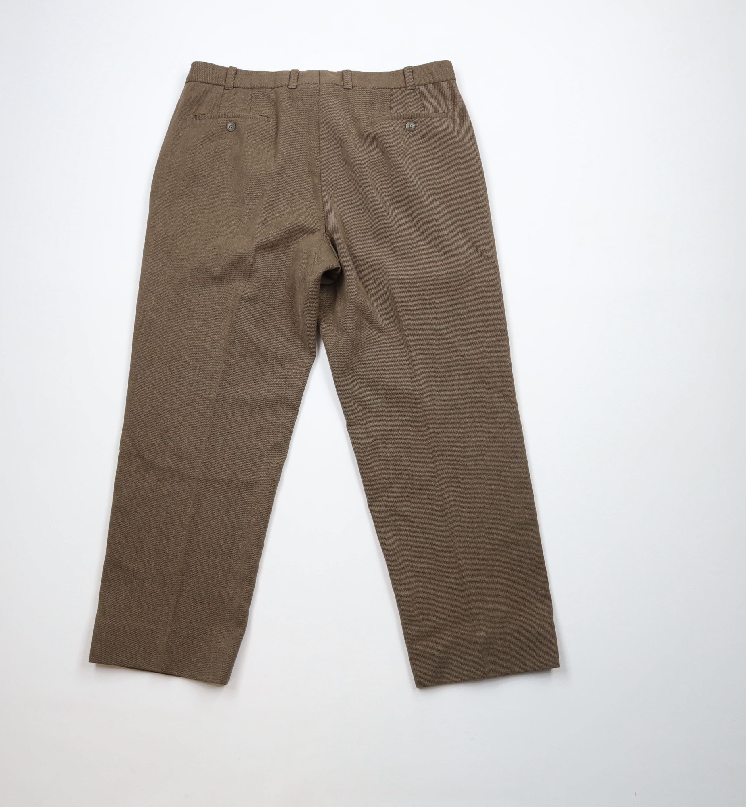 Vintage Vintage 90s Streetwear Whipcord Wide Leg Chino Pants Brown Size US 36 / EU 52 - 9 Thumbnail