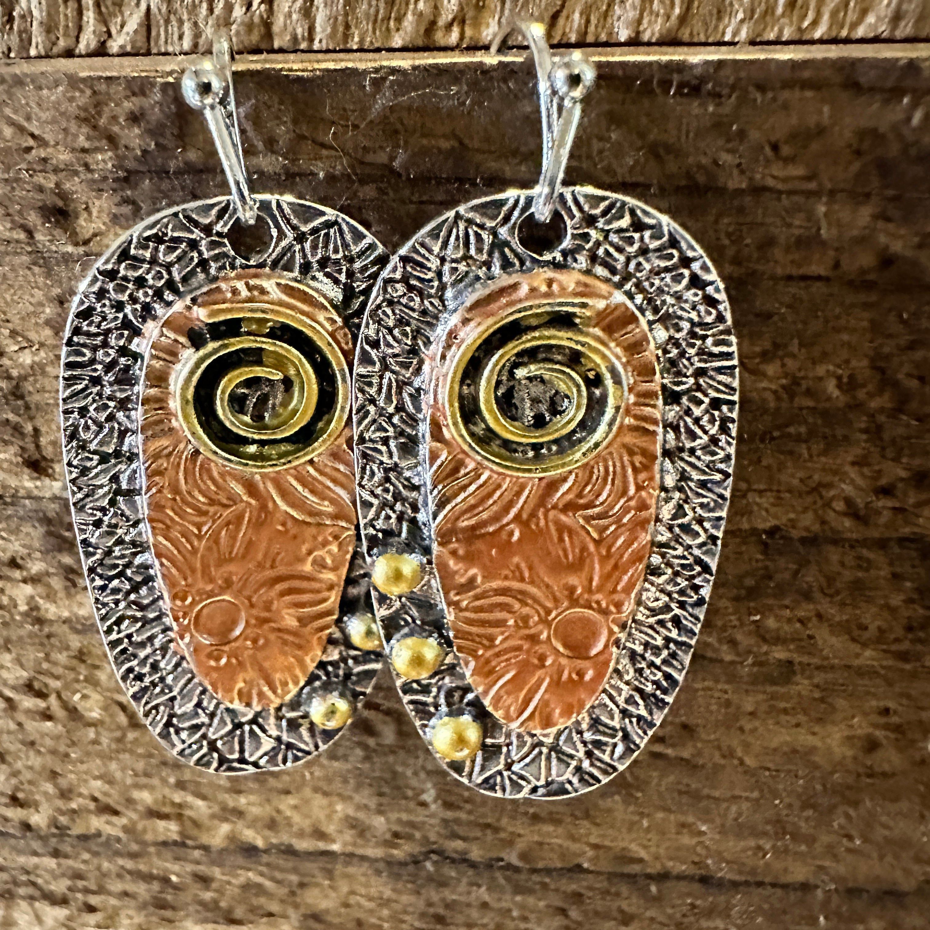 Other Handcrafted Bohemian Hippie Copper Dangle Earring, Retro Eth Size ONE SIZE - 3 Thumbnail