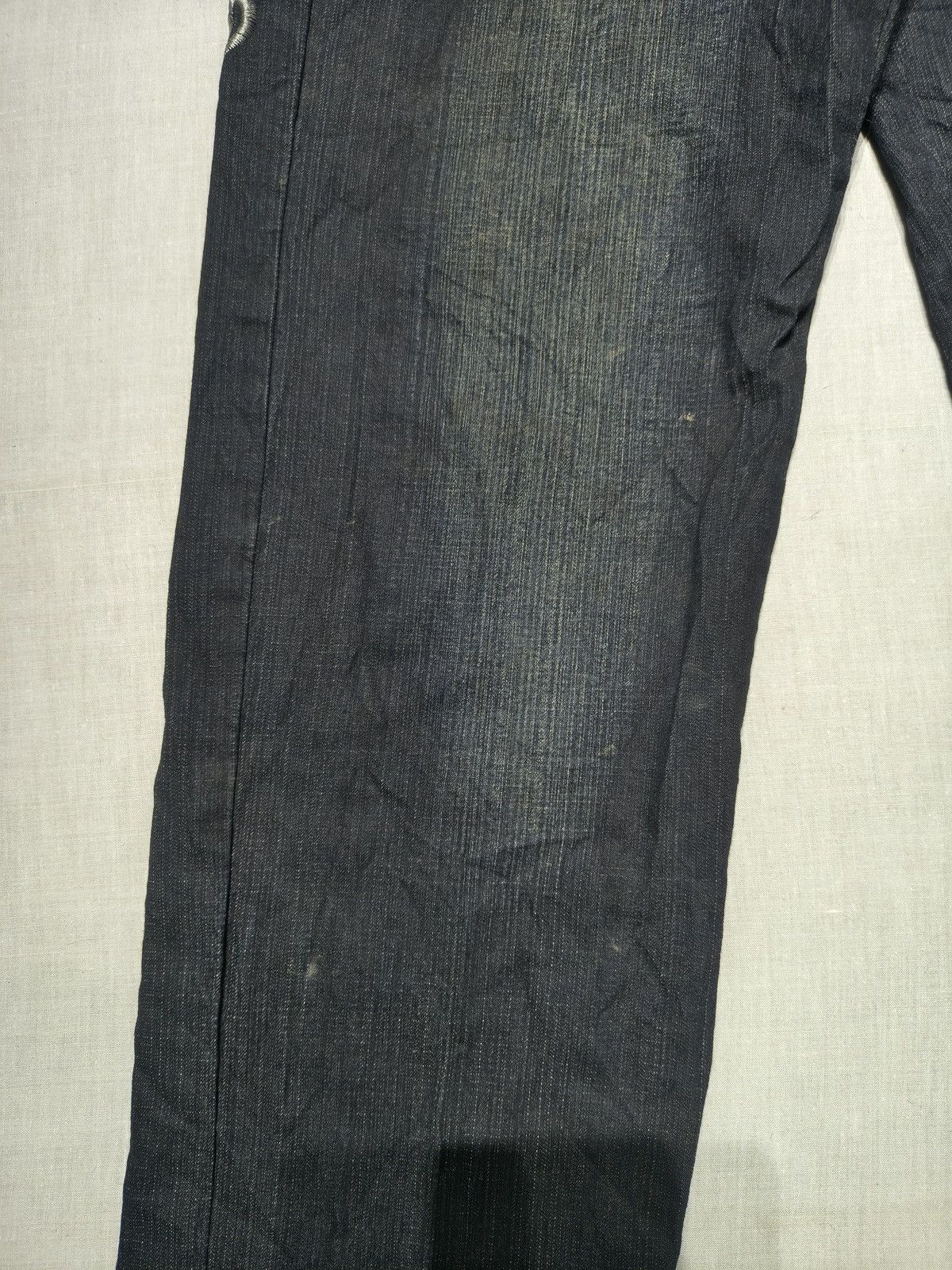 Japanese Brand AOUL TOM LUCKY KOI FISH EMBROIDERED BLACK JEAN 🐟(005) Size US 30 / EU 46 - 5 Thumbnail