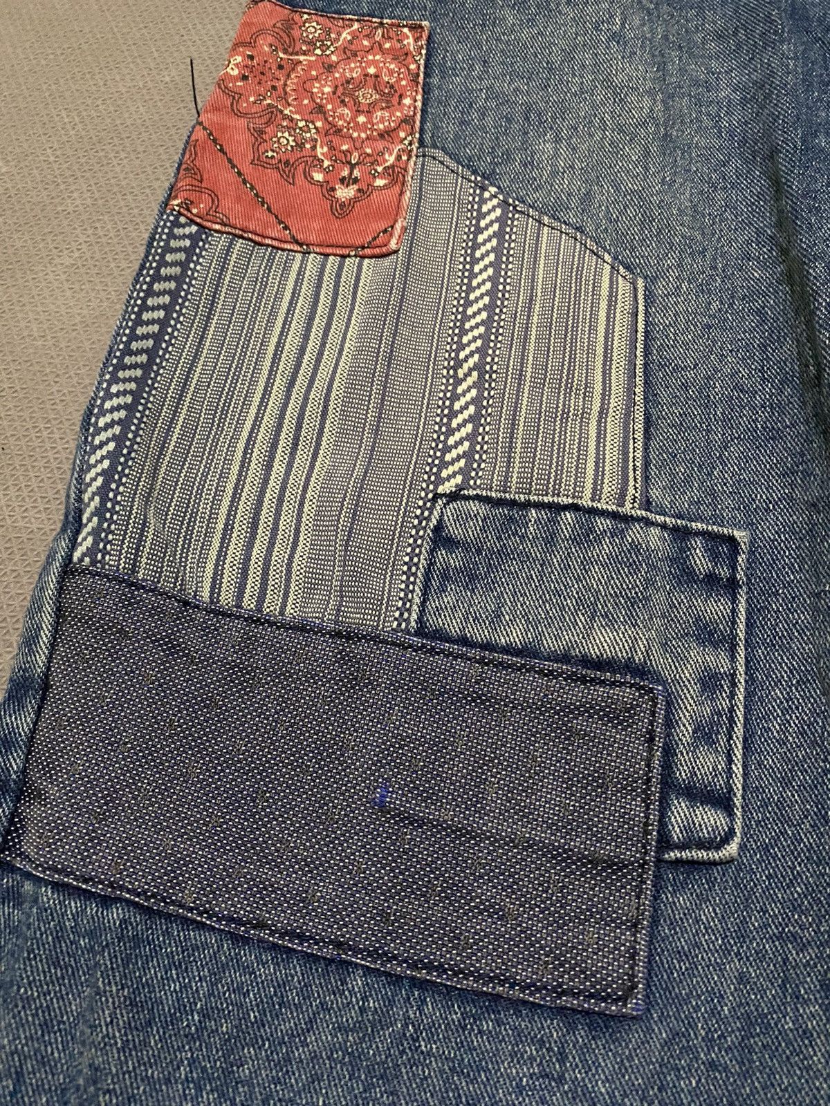 Hysteric Glamour × Japanese Brand Y2k Reknat “Visvim style” patchwork baggy jeans Size US 33 - 5 Thumbnail
