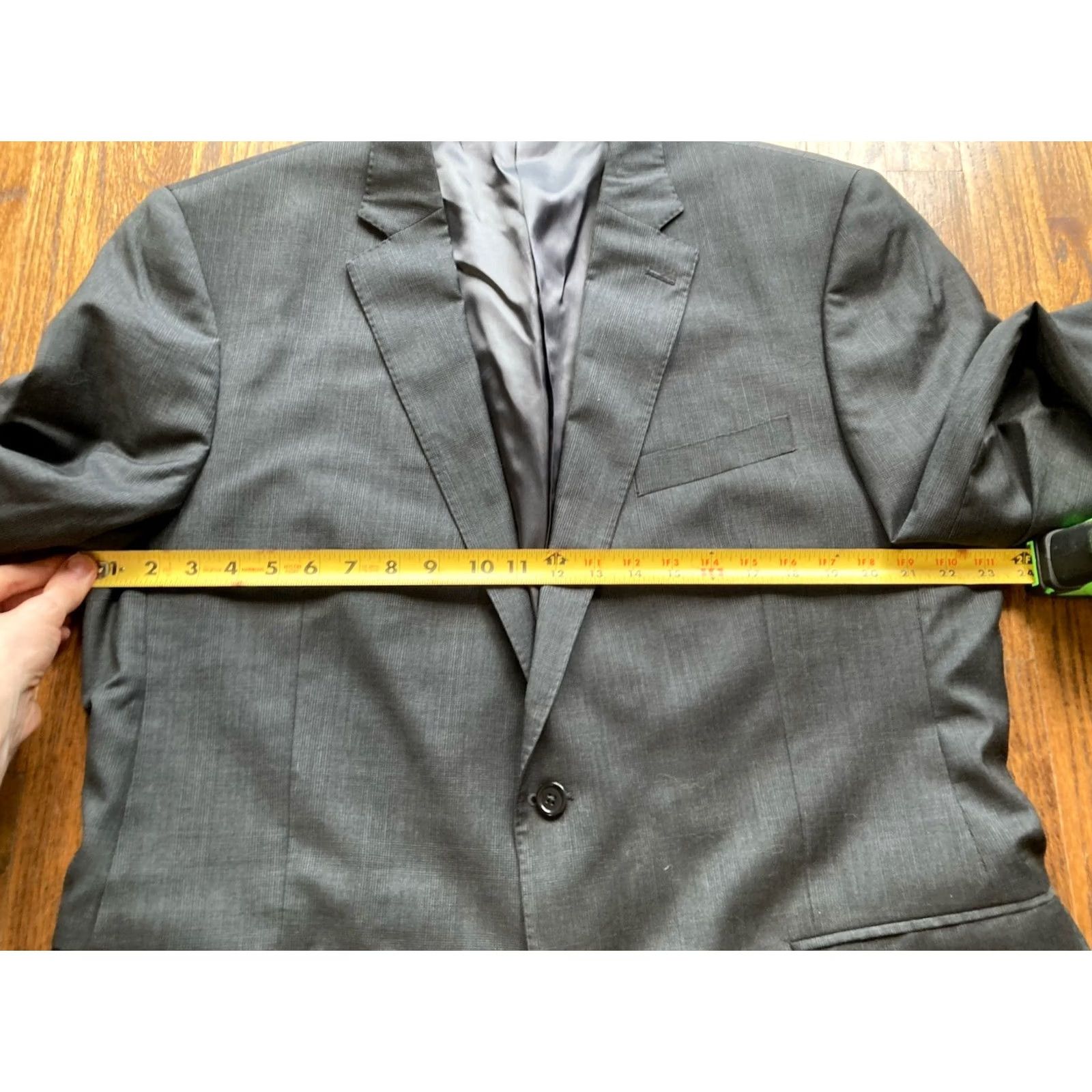 Peter Millar Peter Millar Blazer Mens 46 Tall Gray Wool 2 Button Sports Coat Size 46R - 5 Thumbnail