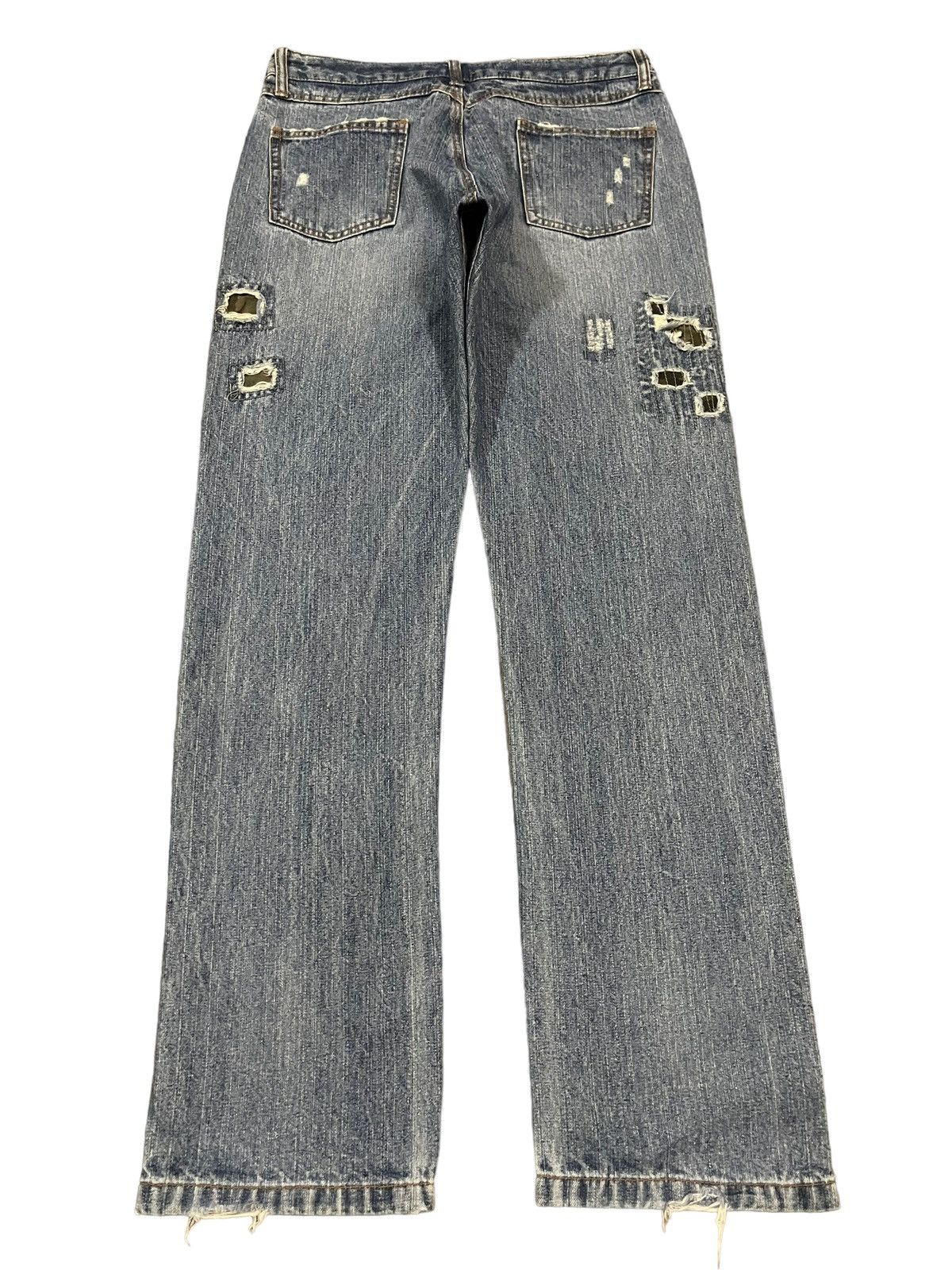 14th Addiction Vintage Japanese Brand Distressed Sashiko Style Jeans Size US 30 / EU 46 - 2 Thumbnail