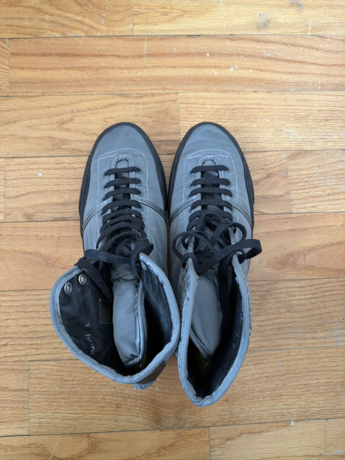 Helmut Lang Silver 3M High-Top Sneakers Size US 8 / EU 41 - 4 Thumbnail