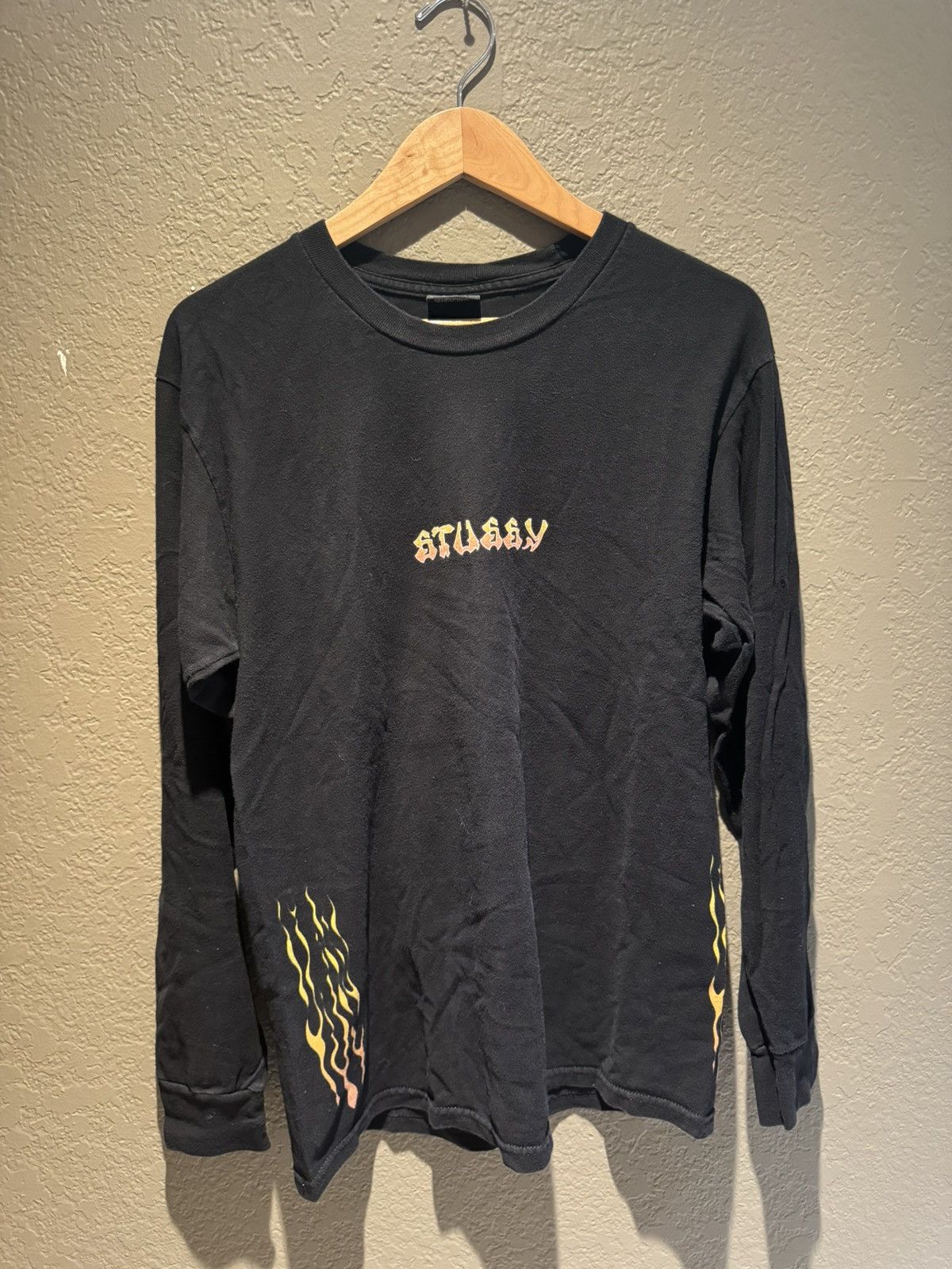 Stussy High Power Sound Flame Longsleeve Black Medium