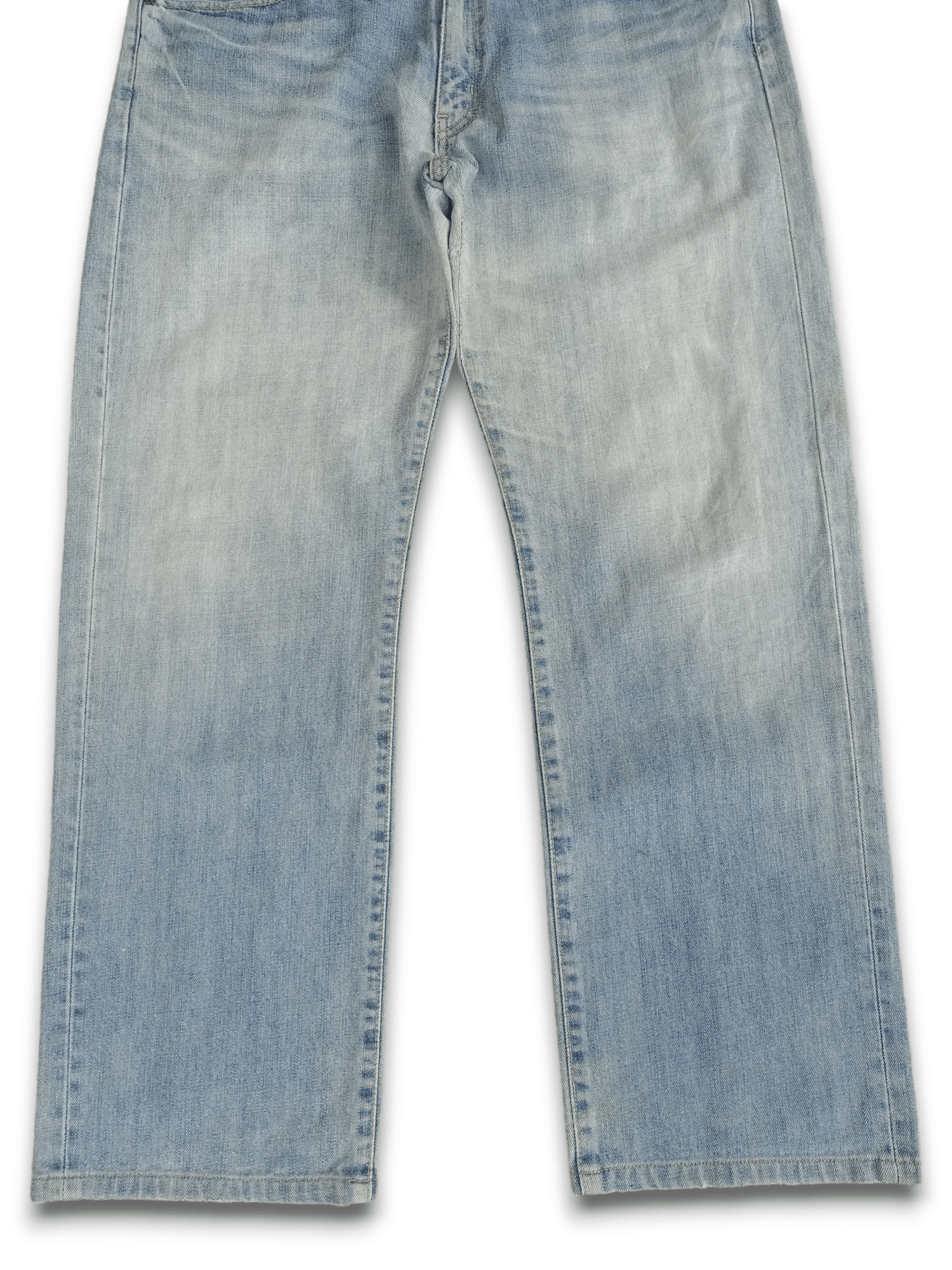 Japanese Brand × Uniqlo S003 Japanese Uniqlo Blue Wash Distressed Baggy Jeans Size US 35 - 7 Thumbnail
