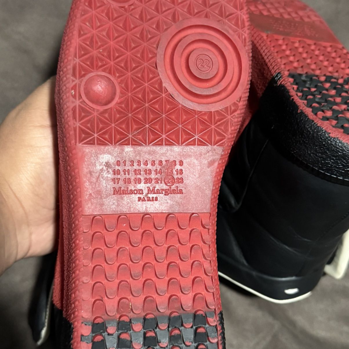 Maison Margiela Maison Margiela Futures Hi-top Red/Black Size US 11 / EU 44 - 3 Thumbnail