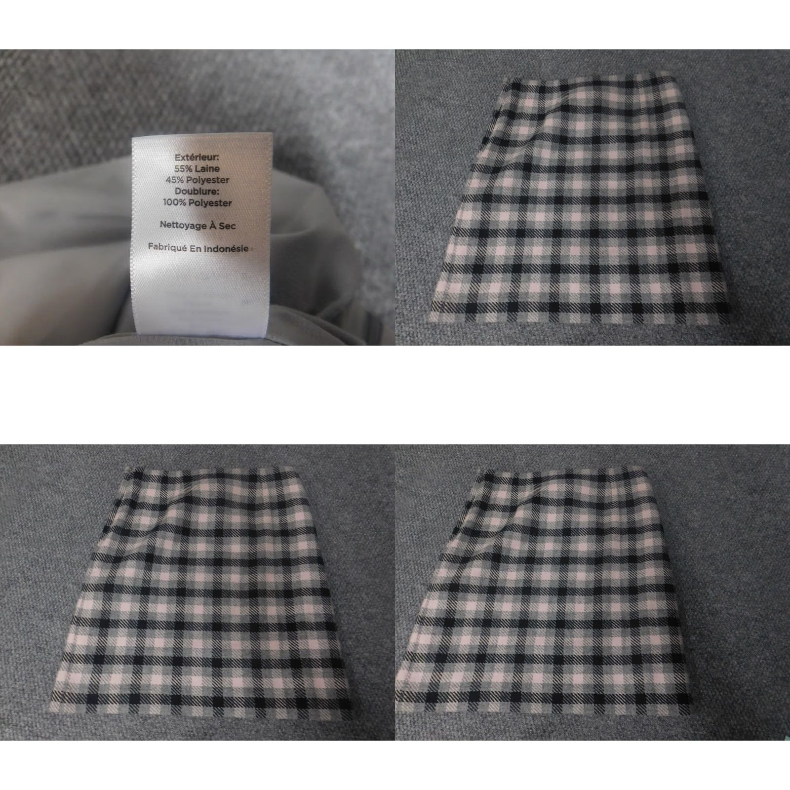 Talbots Talbots Skirt A-Line Womens Picasso Gray 4 Petite Knit Zipper Knee Length Plaid Lined Zip Baggy? Size 27" / US 4 / IT 40 - 8 Thumbnail