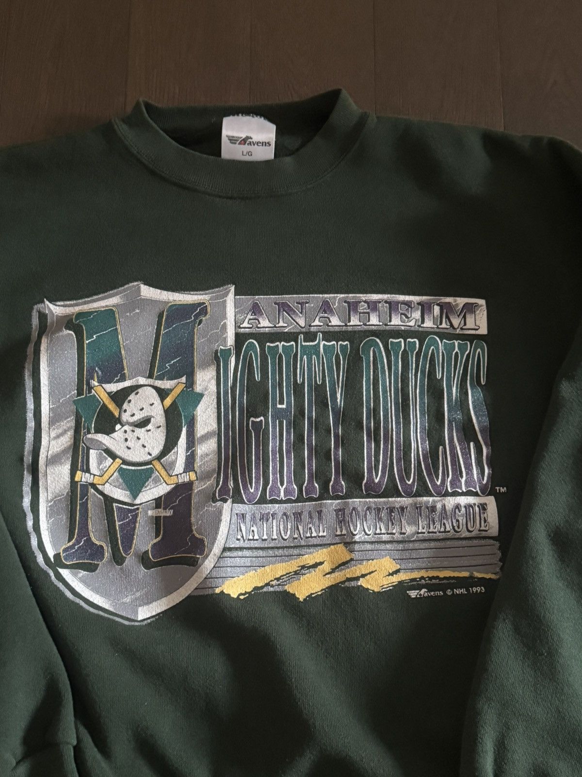 NHL Vintage Mighty Ducks Sweatshirt Size US L / EU 52-54 / 3 - 2 Thumbnail