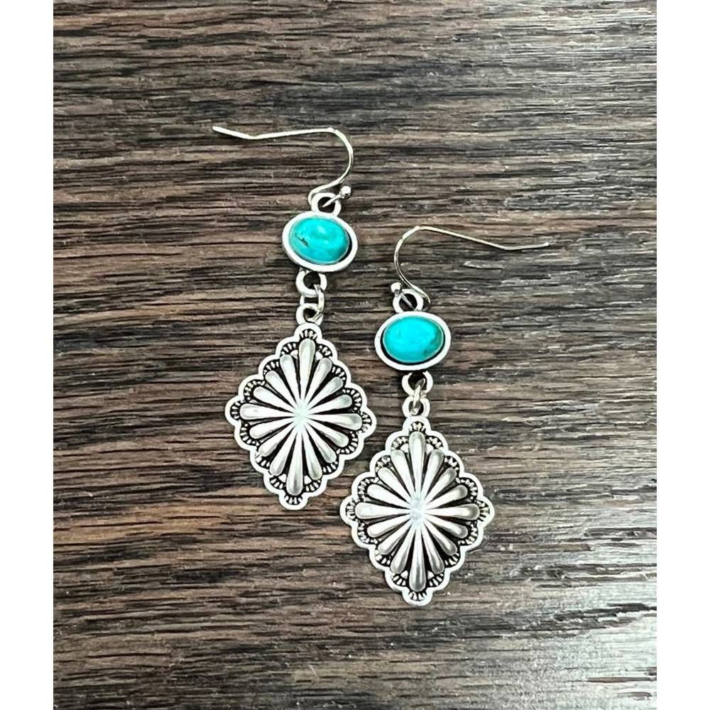 Other Concho Turquoise Drop Earrings, Southwestern Chic Design, Sh Size ONE SIZE - 7 Thumbnail