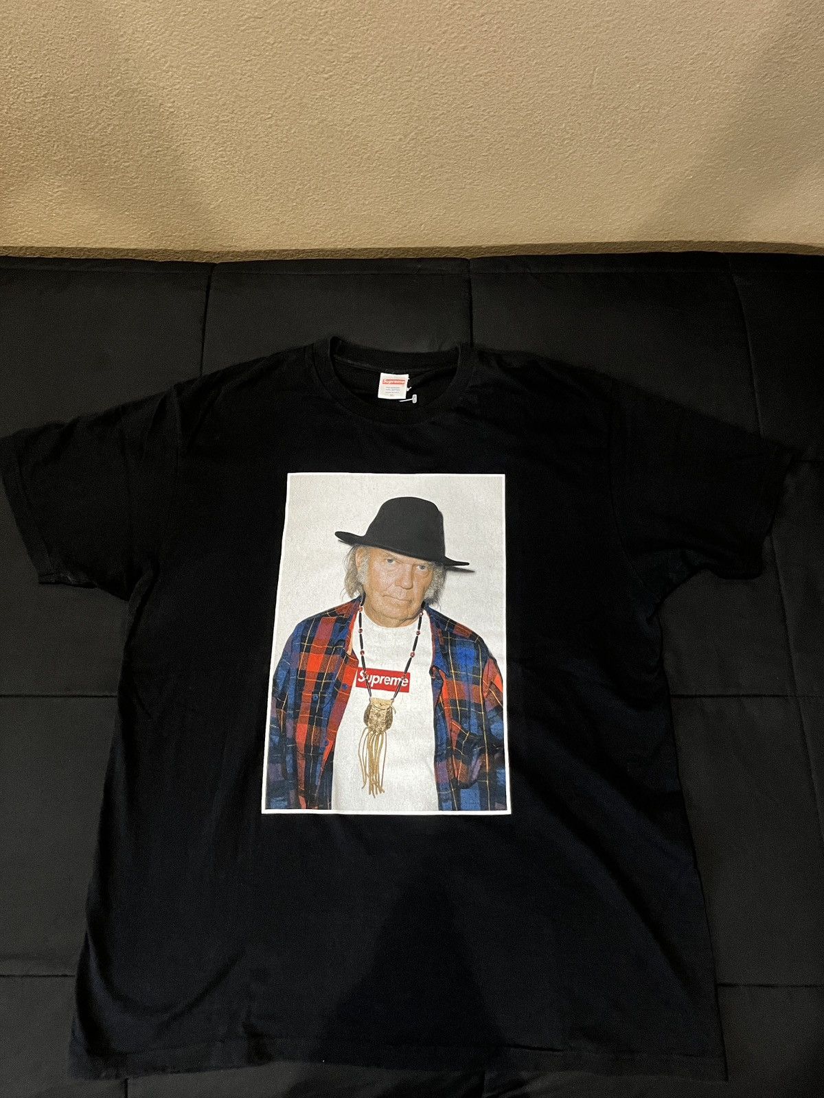 Supreme ニールヤング ブラック M Supreme Neil Young Tee (SS15)