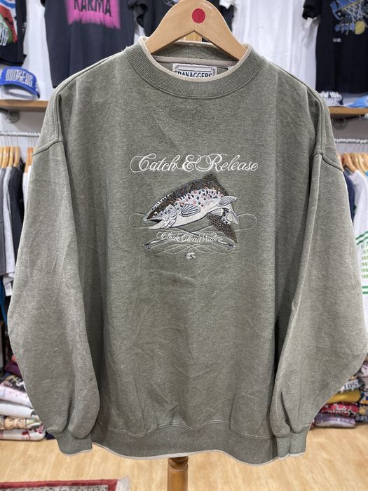 Vintage Vintage Fishing Catch & Release Sweater