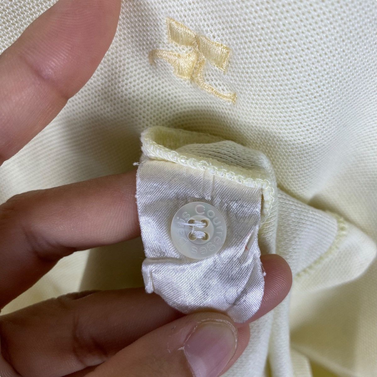 Courreges Vintage 80's COURREGES Small Logo Longsleeve Polo Shirt Size US S / EU 44-46 / 1 - 6 Thumbnail