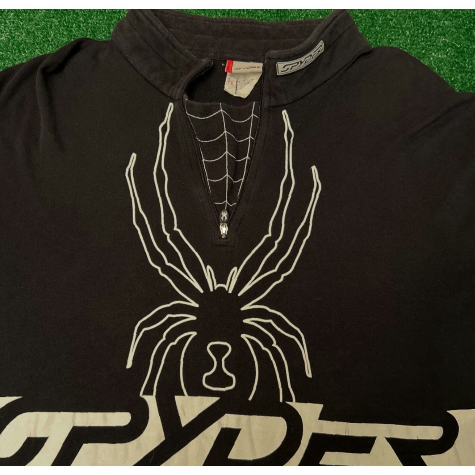 Spyder VINTAGE Spyder Jacket L Black 90s Y2K Biker Punk Grunge 1/4 Zip Men Size US L / EU 52-54 / 3 - 2 Thumbnail