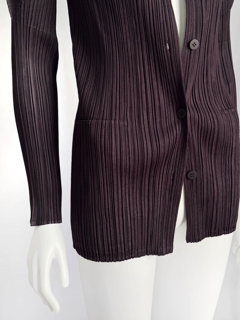 Issey Miyake Issey Miyake size:3 A greyish-purple pleated shirt Size M / US 6-8 / IT 42-44 - 6 Thumbnail