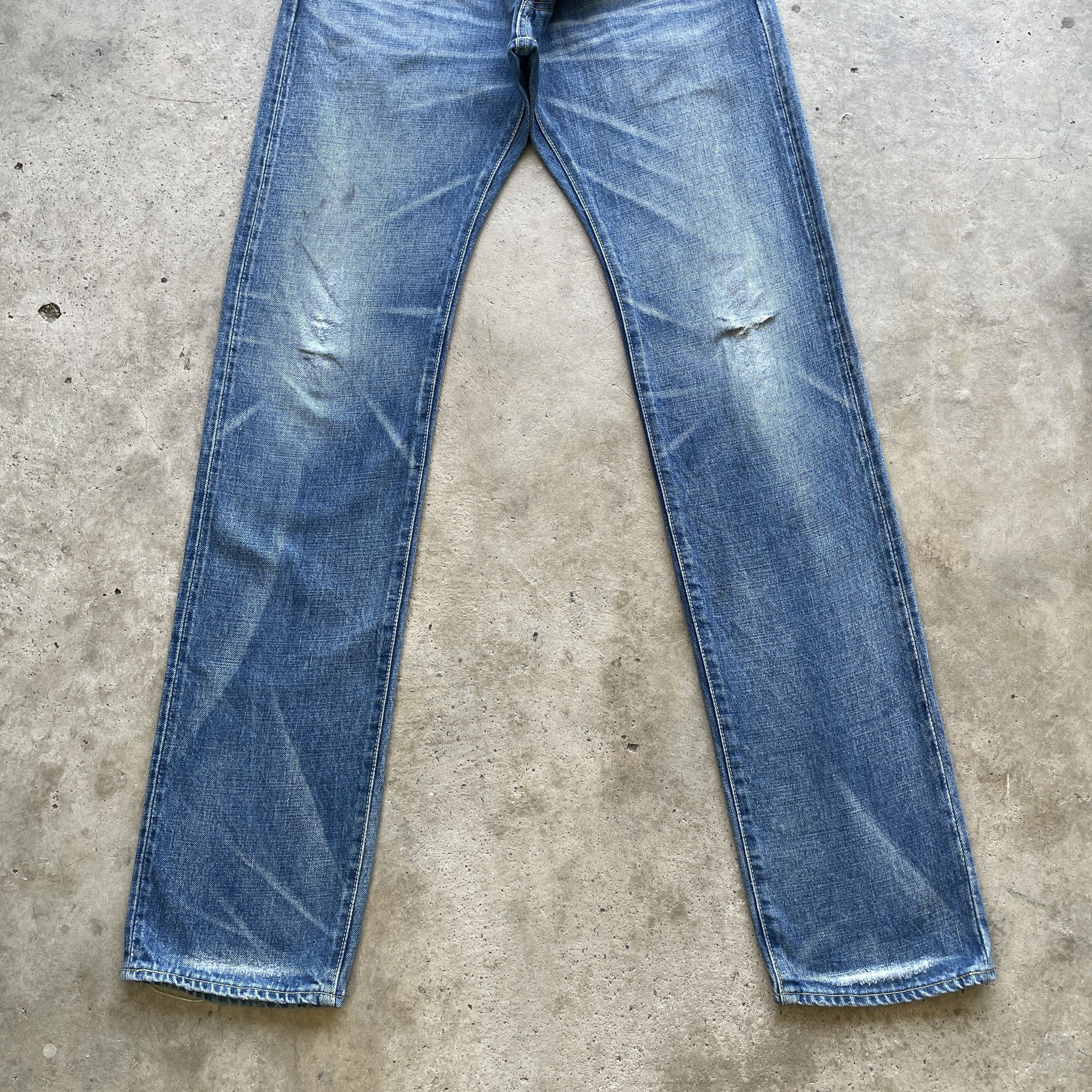 Japanese Brand W32 VINTAGE JAPANESE DISTRESSED SELVEDGE JEANS FADED PANTS Size US 32 / EU 48 - 5 Thumbnail