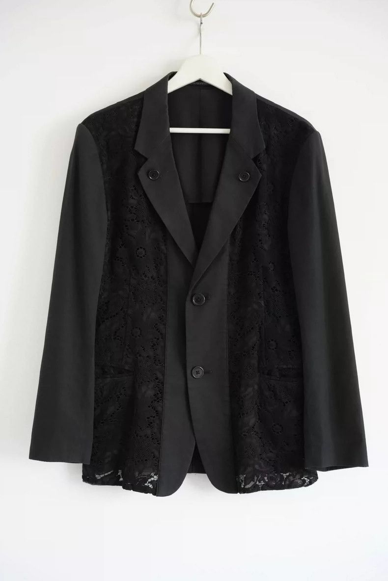 Yohji Yamamoto Yohji Yamamoto Yohji Yamamoto Lace Front Blazer Jacket Size US S / EU 44-46 / 1 - 1 Thumbnail