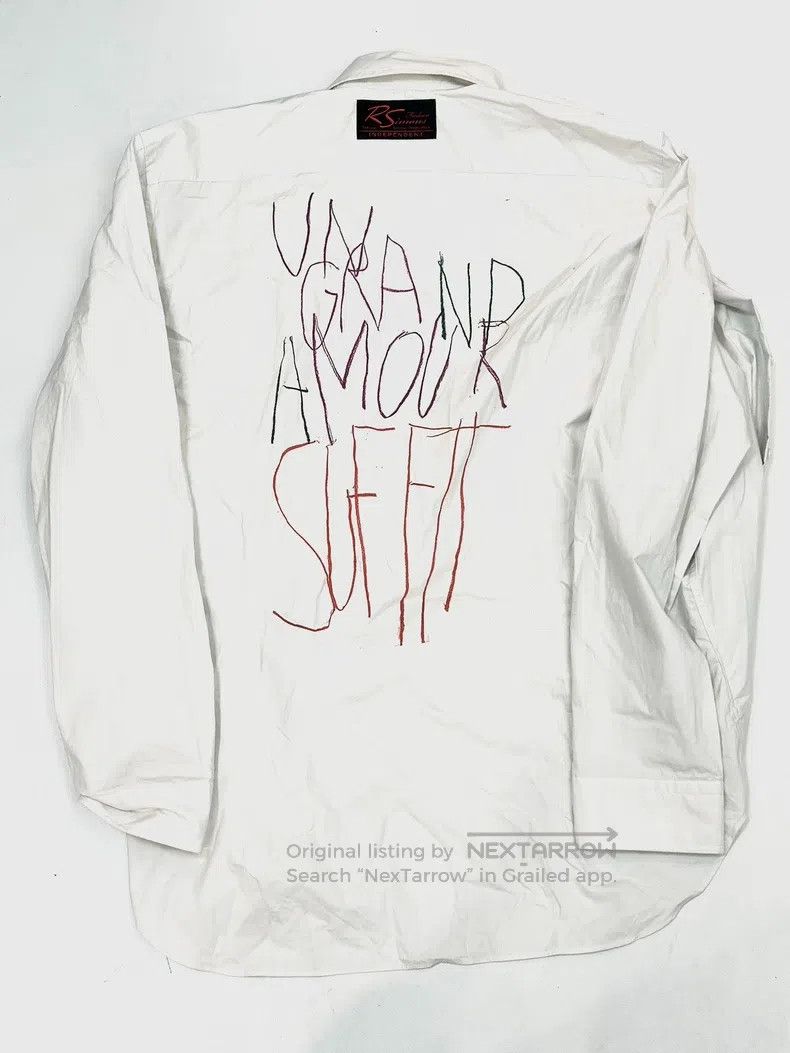 Raf Simons Raf Simons Artist's co-branded graffiti white shirt Size US M / EU 48-50 / 2 - 1 Thumbnail
