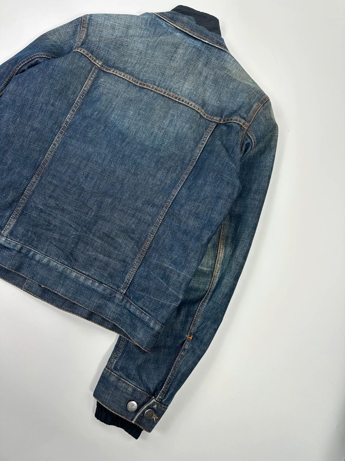 Prada Prada Milano FW2005 Indigo Blue Nylon Lining Denim Jacket Size US M / EU 48-50 / 2 - 8 Thumbnail